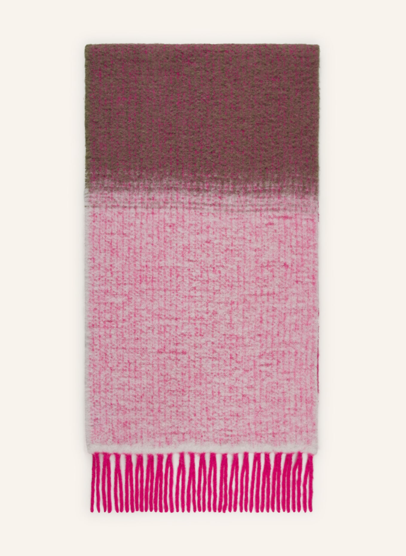LUISA CERANO Alpaca scarf, Color: PINK/ TAUPE (Image 1)