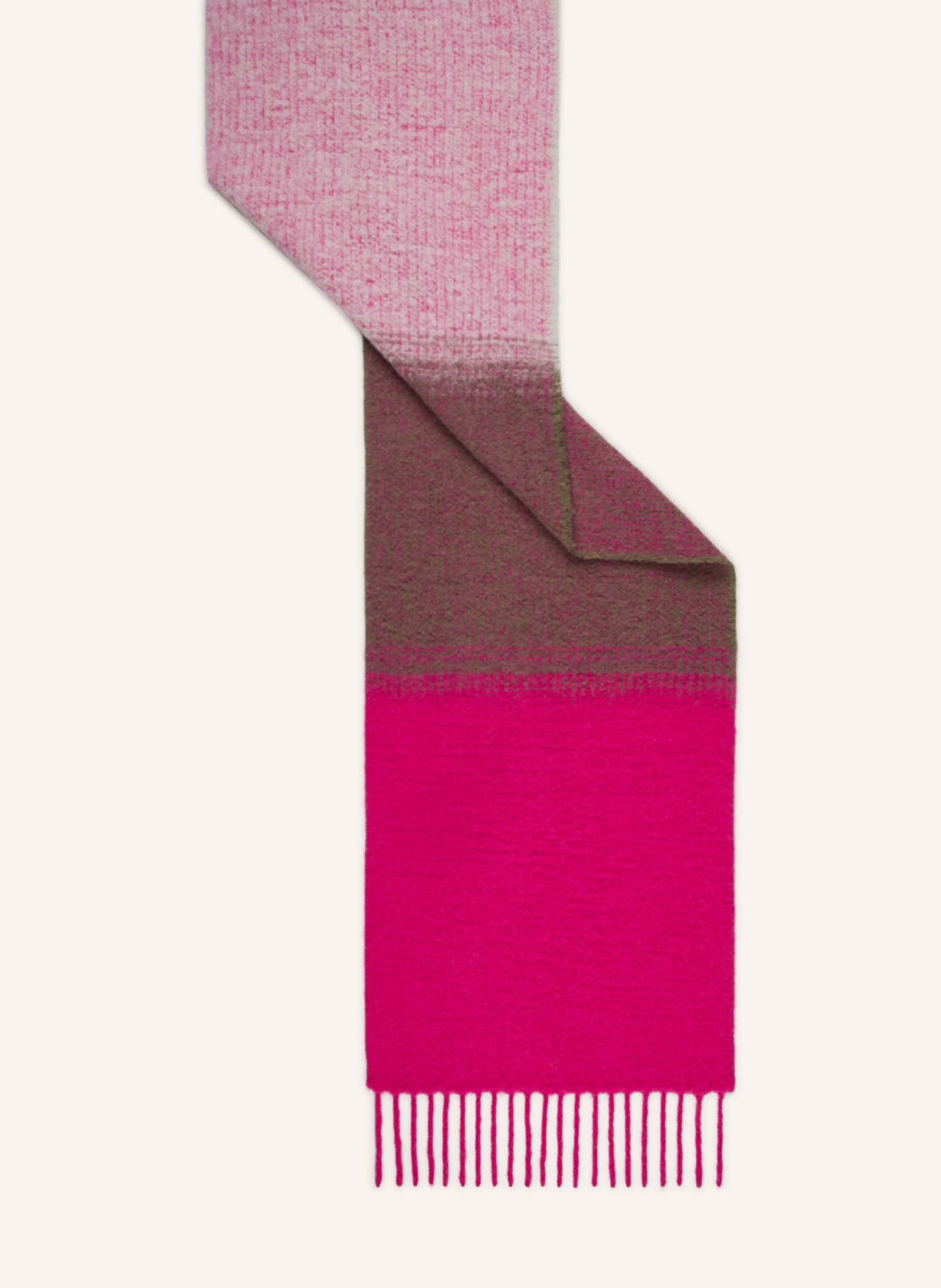 LUISA CERANO Alpaca scarf, Color: PINK/ TAUPE (Image 2)