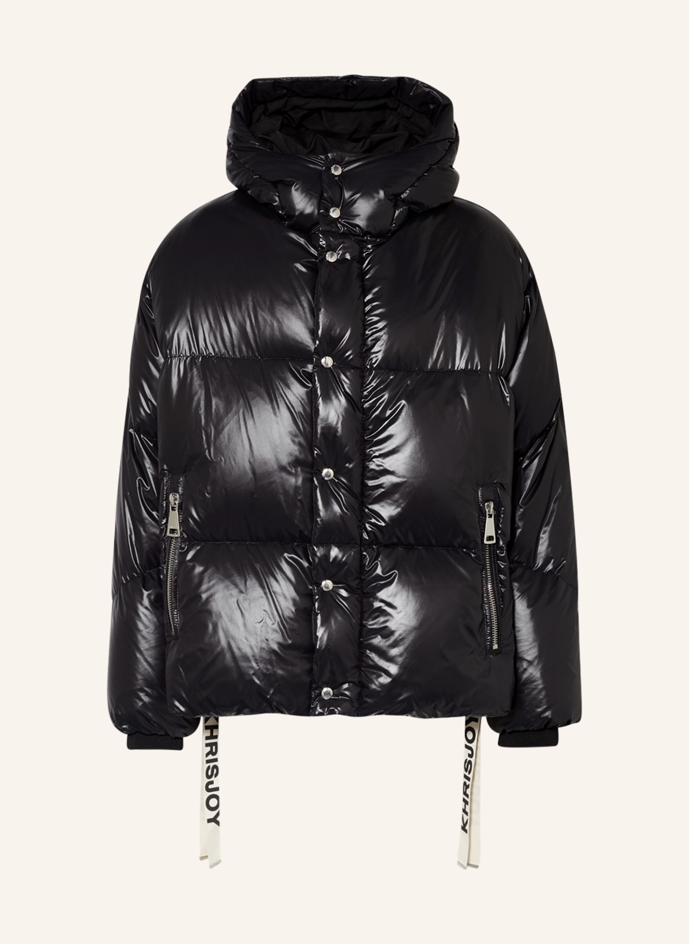 KHRISJOY Oversized down jacket, Color: BLACK (Image 1)