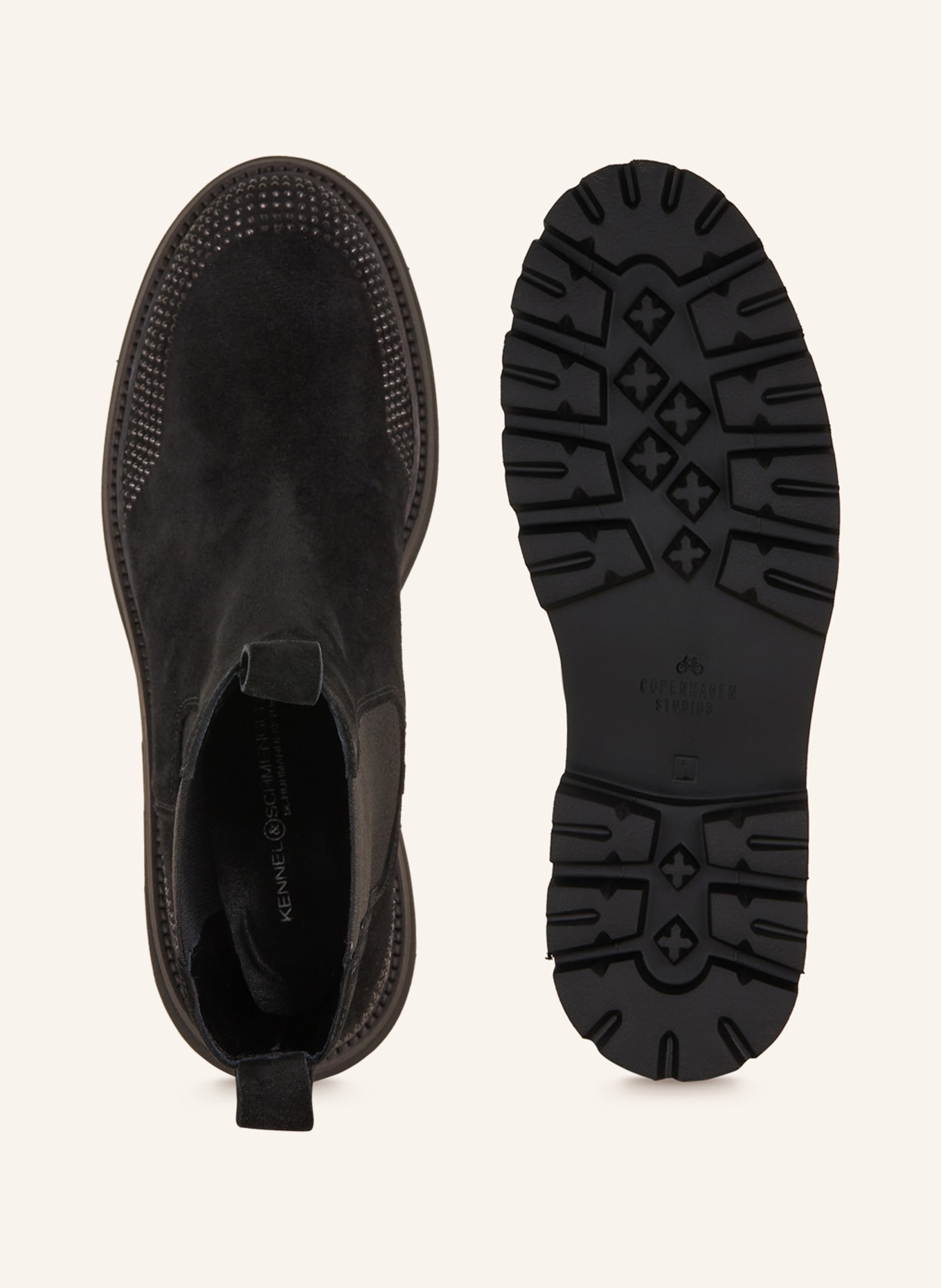 KENNEL & SCHMENGER Chelsea boty PROOF s ozdobnými kamínky, Barva: ČERNÁ (Obrázek 5)