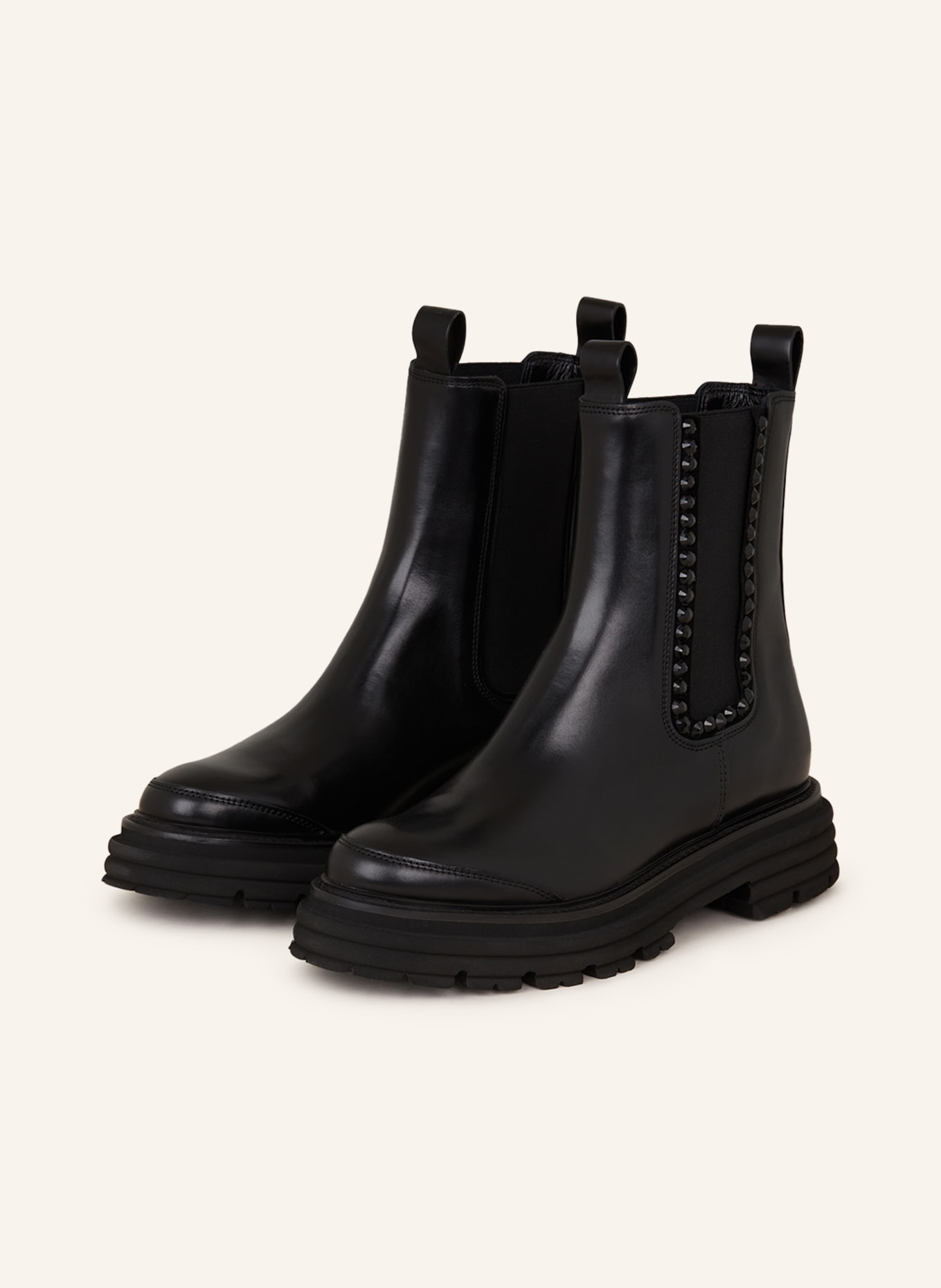 KENNEL & SCHMENGER Chelsea boots with decorative gems, Color: BLACK (Image 1)