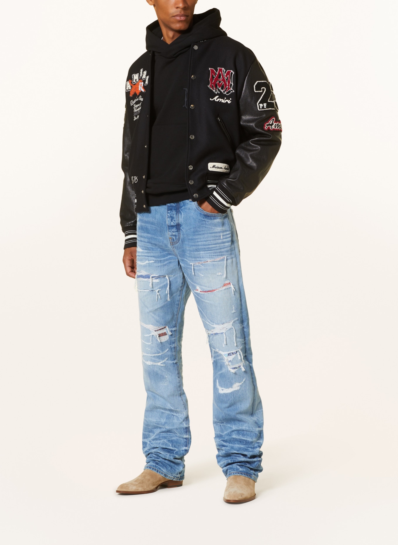 AMIRI Destroyed jeans straight fit, Color: 519 FADED INDIGO (Image 2)