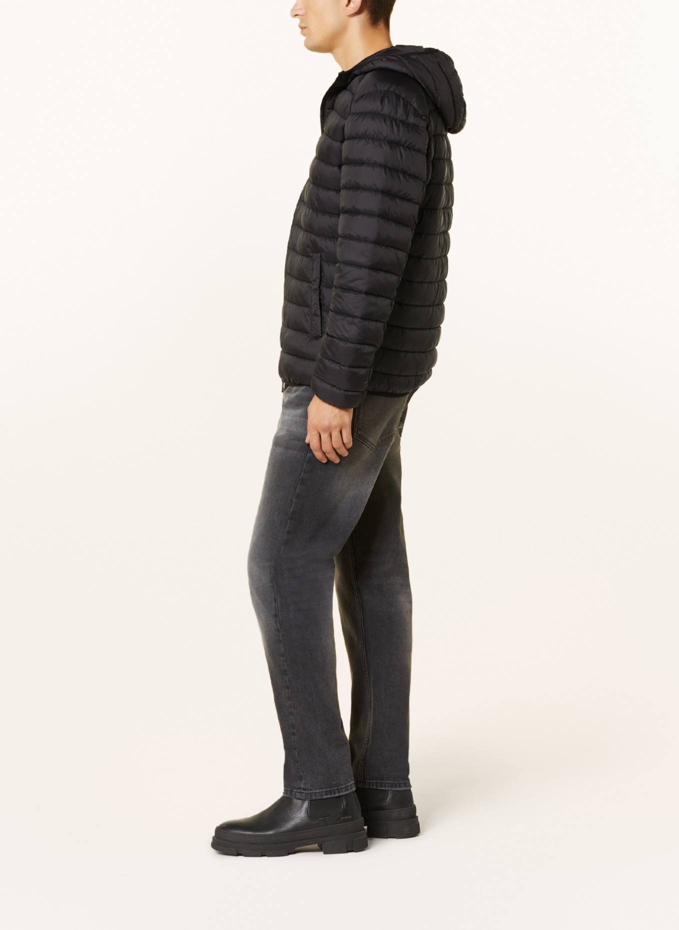 STROKESMAN'S Quilted jacket, Color: BLACK (Image 4)