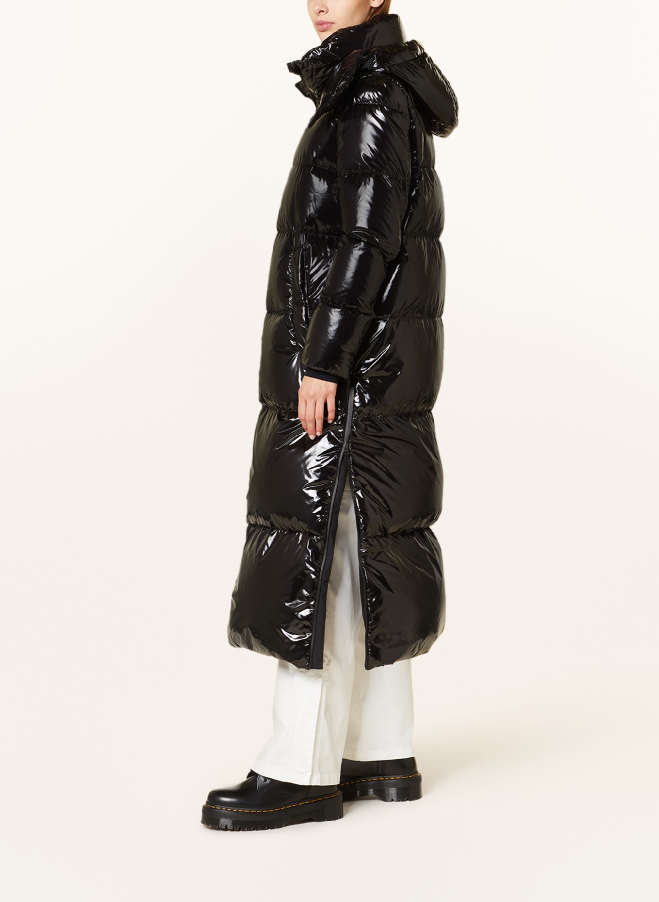 HERNO LAMINAR Péřový kabát s odnímatelnou kapucí, Barva: ČERNÁ (Obrázek 4)