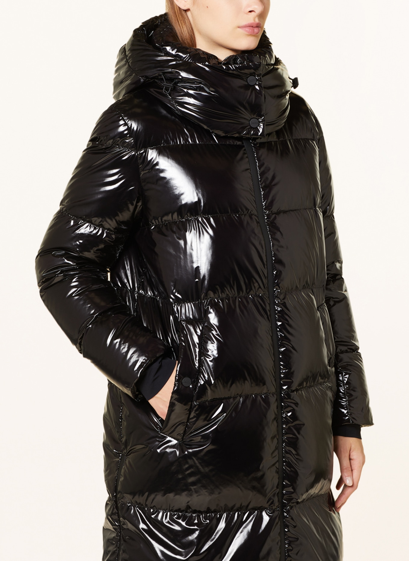 HERNO LAMINAR Down jacket with removable hood, Color: BLACK (Image 5)