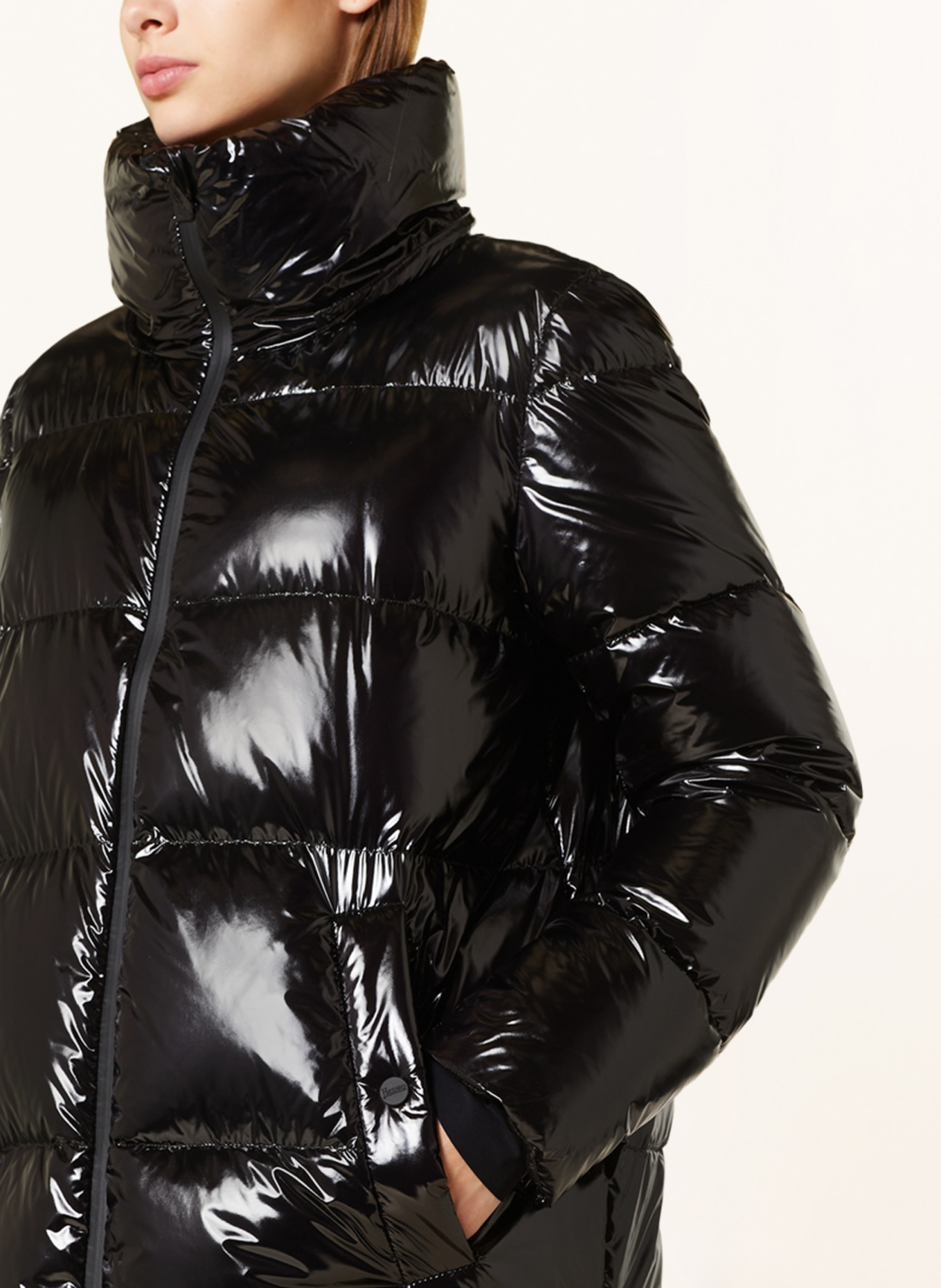 HERNO LAMINAR Down jacket with removable hood, Color: BLACK (Image 6)