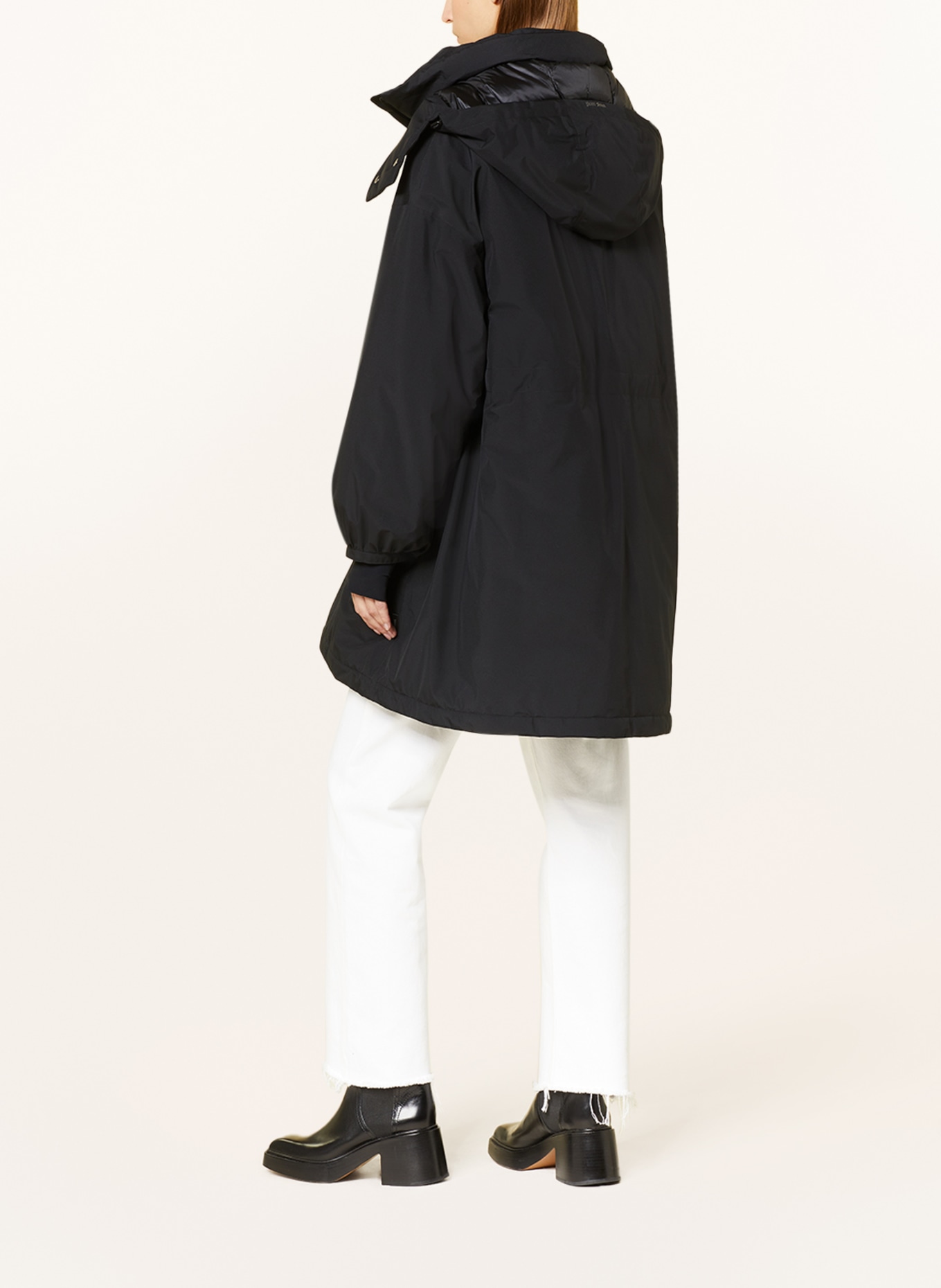 HERNO LAMINAR Péřový kabát s odnímatelnou kapucí, Barva: ČERNÁ (Obrázek 3)
