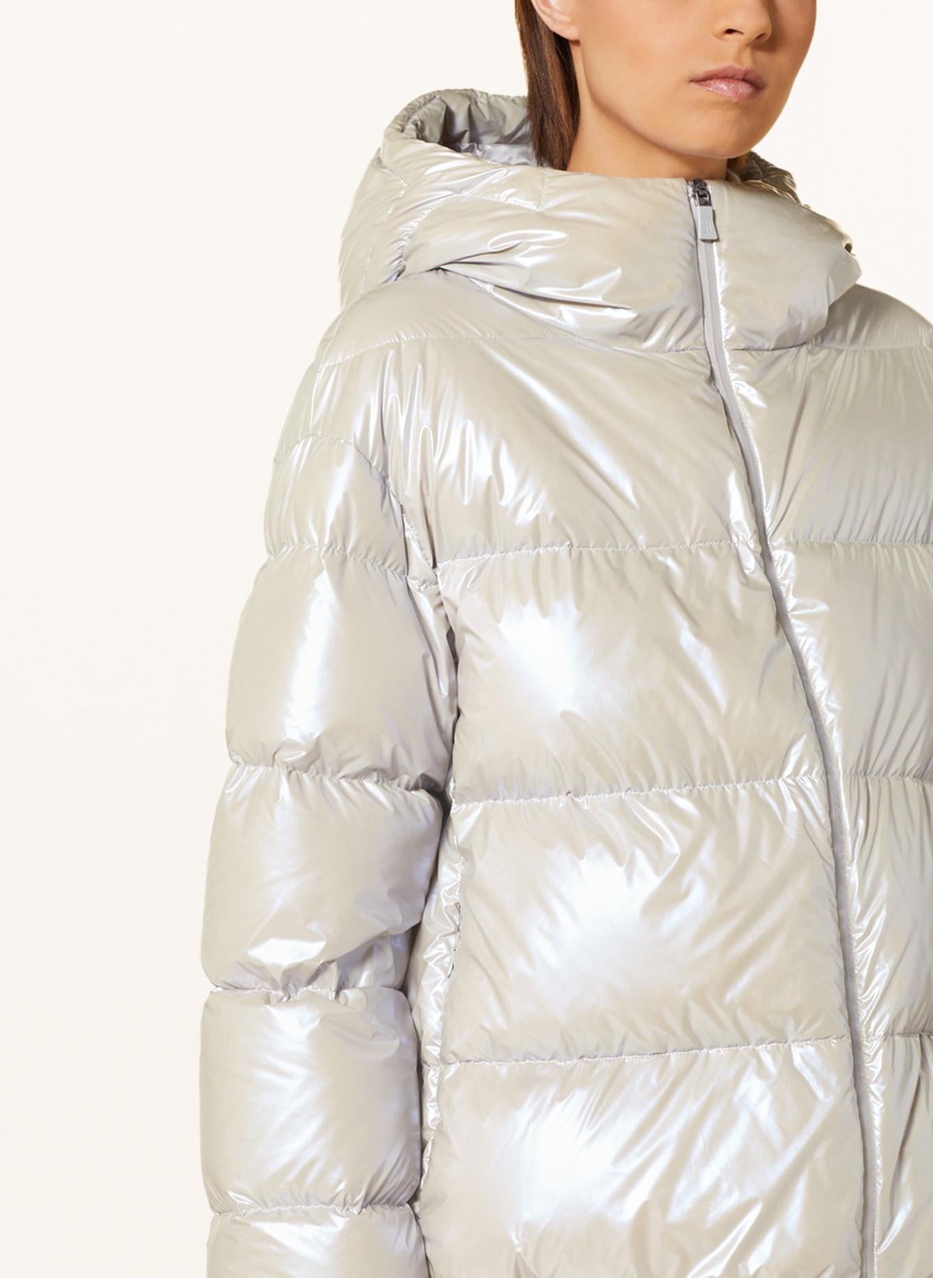 HERNO LAMINAR Lehká péřová bunda ICE CUBE, Barva: SVĚTLE ŠEDÁ (Obrázek 5)