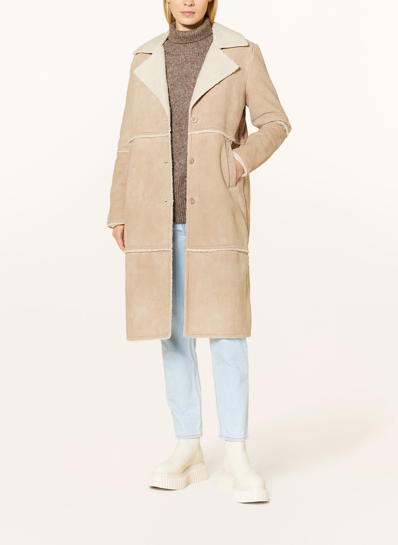 Maze Teddy coat, Color: BEIGE (Image 2)