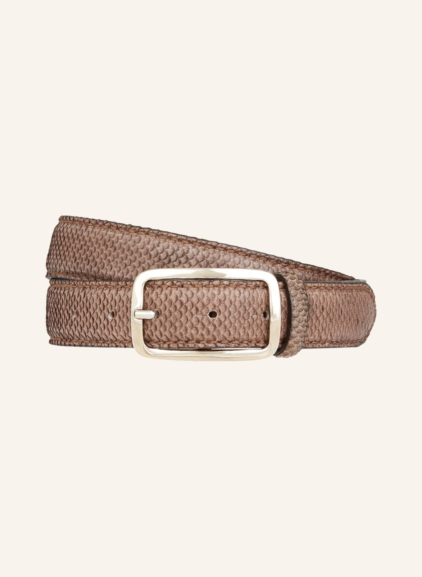 Reptile's House Leather belt, Color: BEIGE (Image 1)