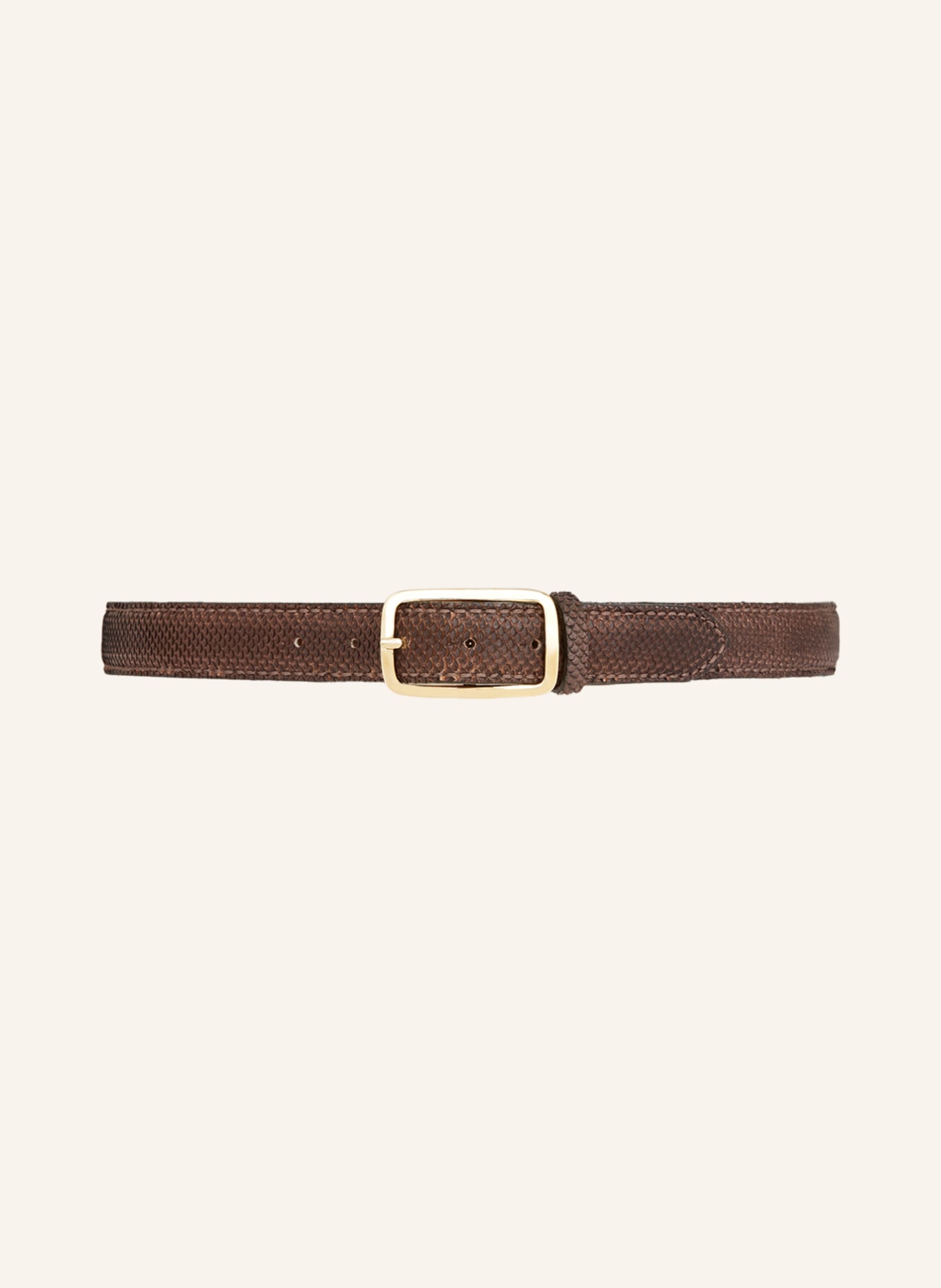 Reptile's House Leather belt, Color: DARK BROWN (Image 2)
