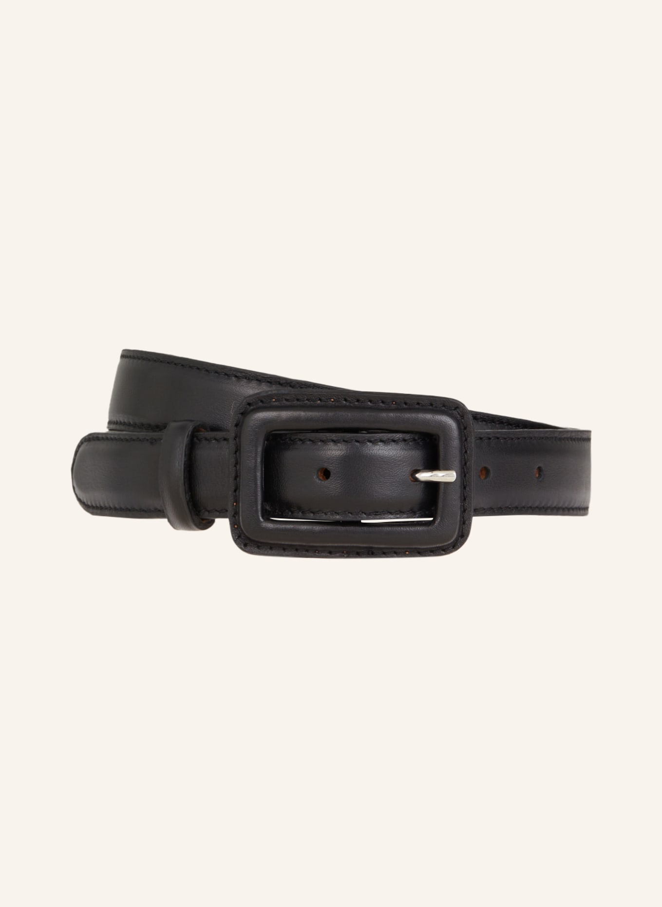 Reptile's House Leather belt, Color: BLACK (Image 1)