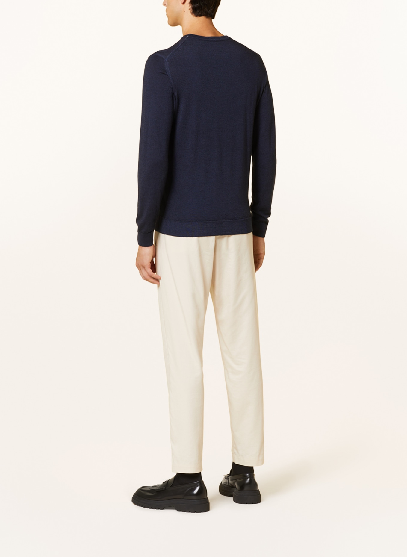 DANIELE FIESOLI Pullover aus Merinowolle: DUNKELBLAU