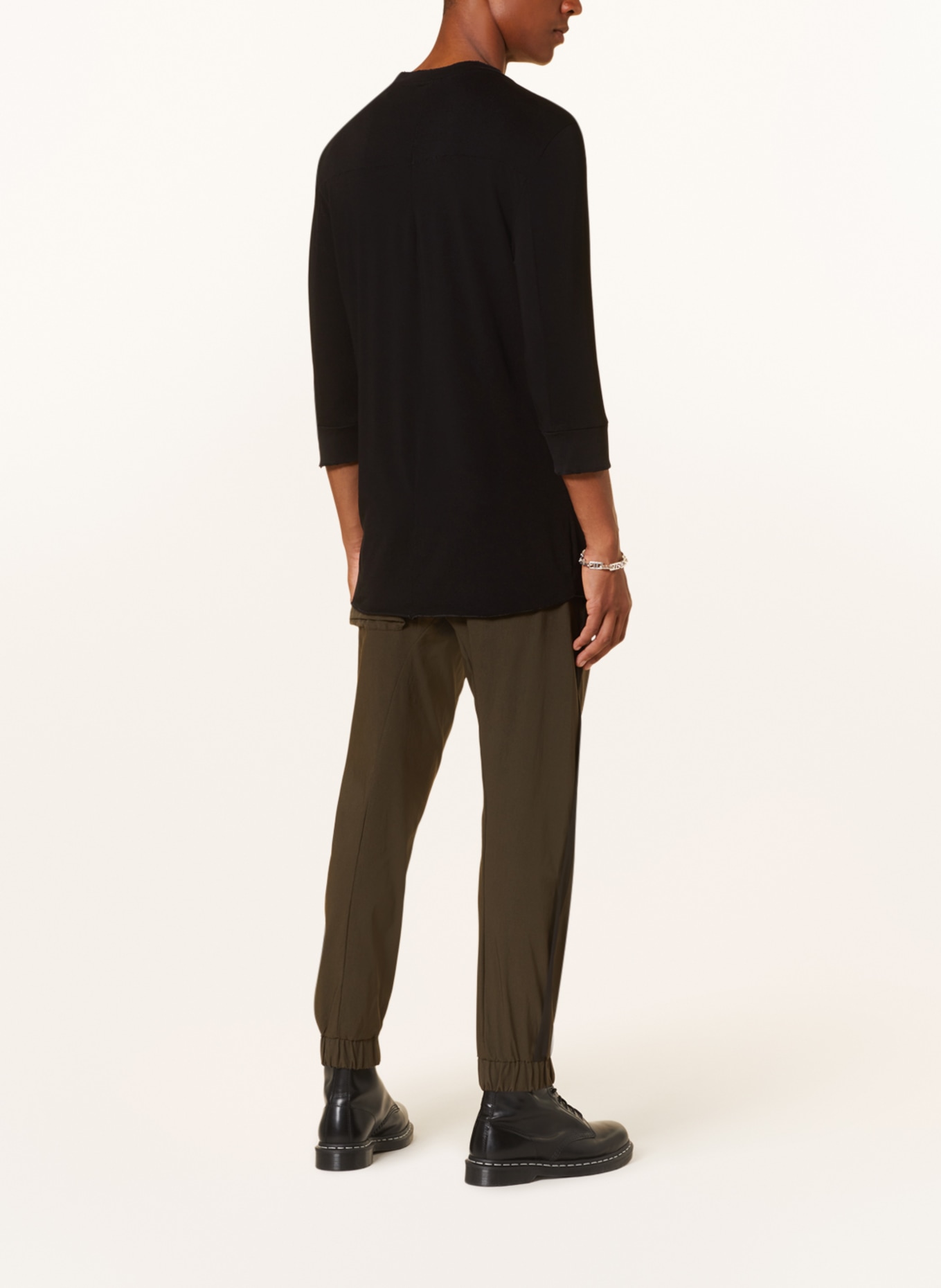 thom/krom Shirt with 3/4 sleeves, Color: BLACK (Image 3)