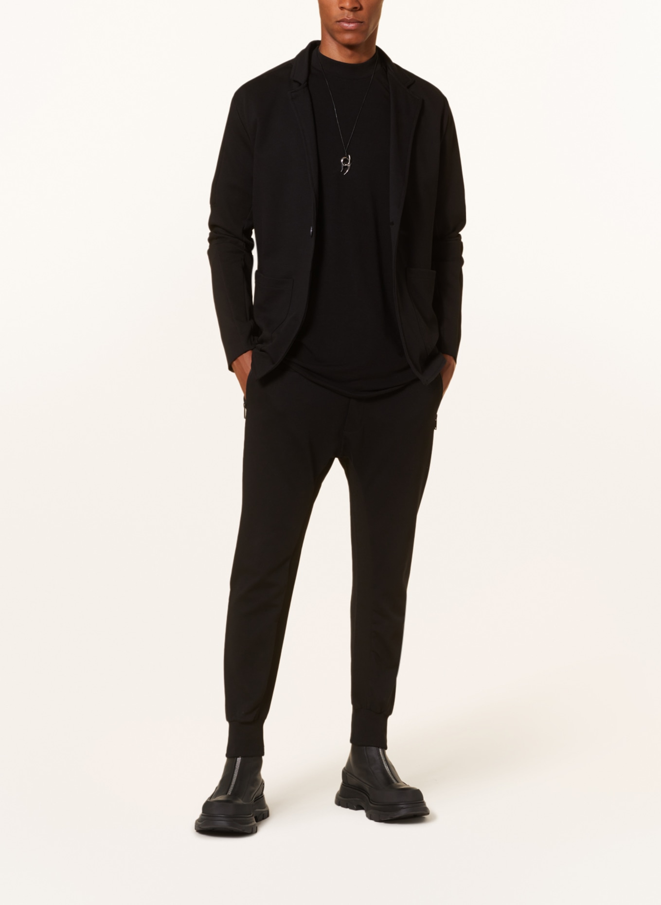 thom/krom Pants in jogger style extra slim fit, Color: BLACK (Image 2)