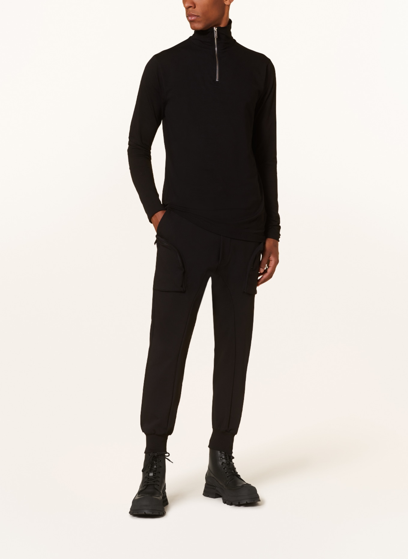thom/krom Jersey half-zip sweater, Color: BLACK (Image 2)