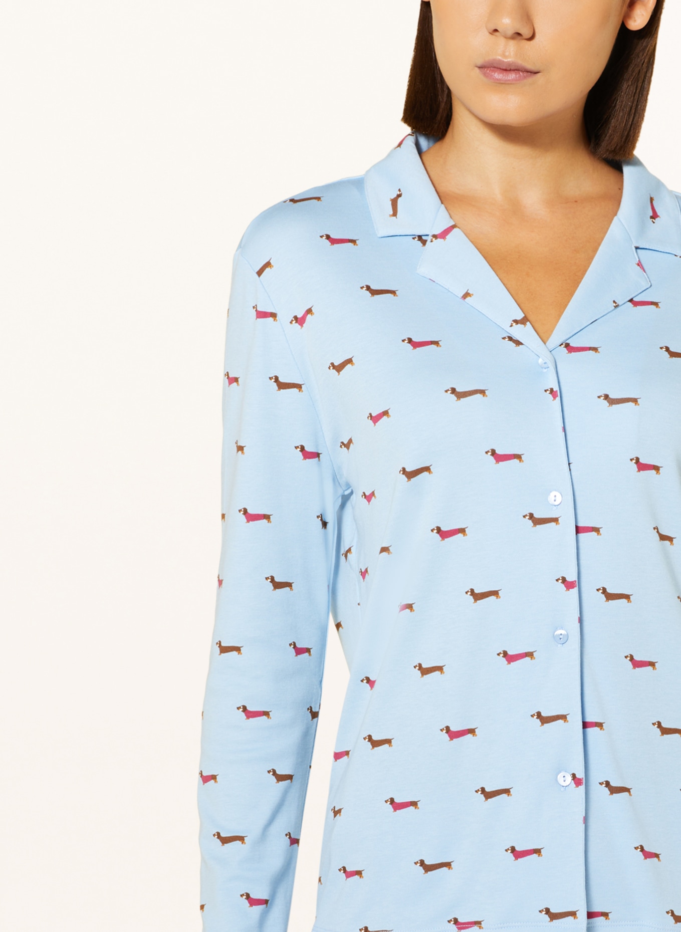 darling harbour Pajama shirt, Color: LIGHT BLUE (Image 4)
