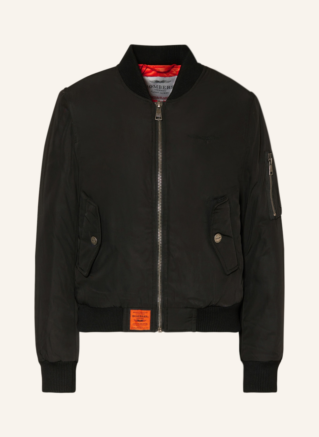 ORIGINAL BOMBERS Bomber jacket, Color: BLACK (Image 1)