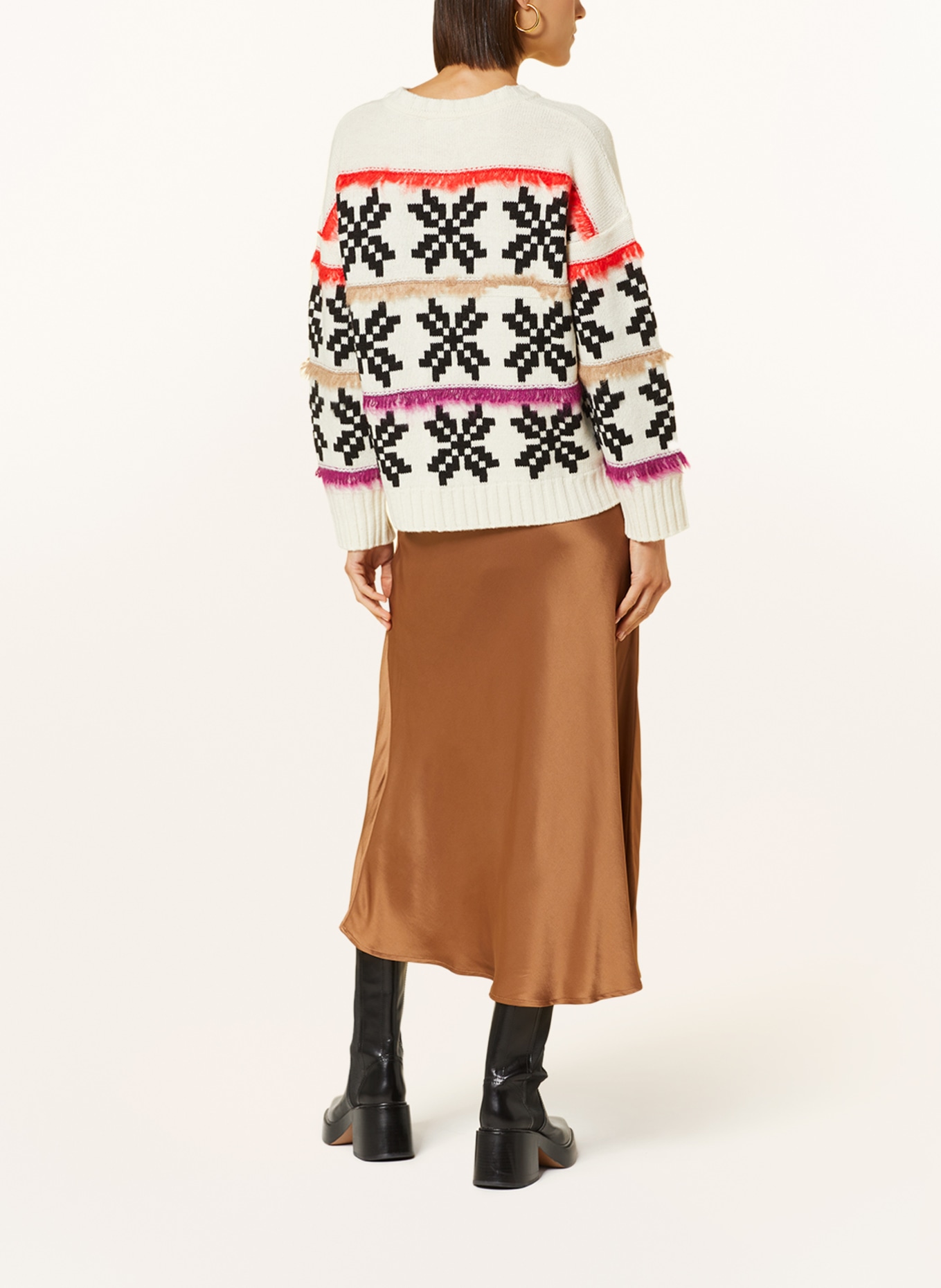 ottod'ame Sweater, Color: WHITE/ RED/ PURPLE (Image 3)