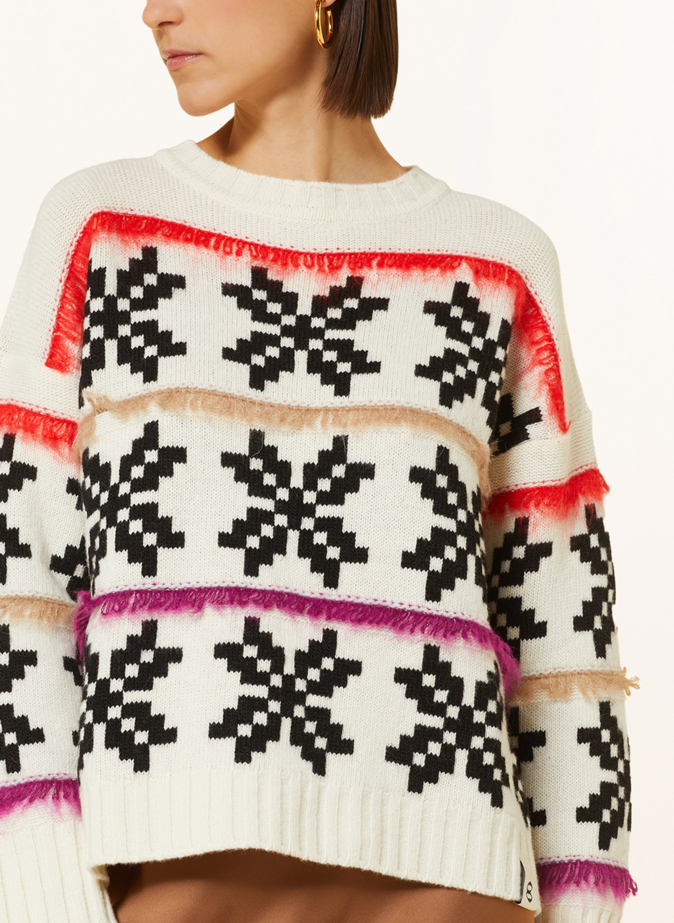ottod'ame Sweater, Color: WHITE/ RED/ PURPLE (Image 4)