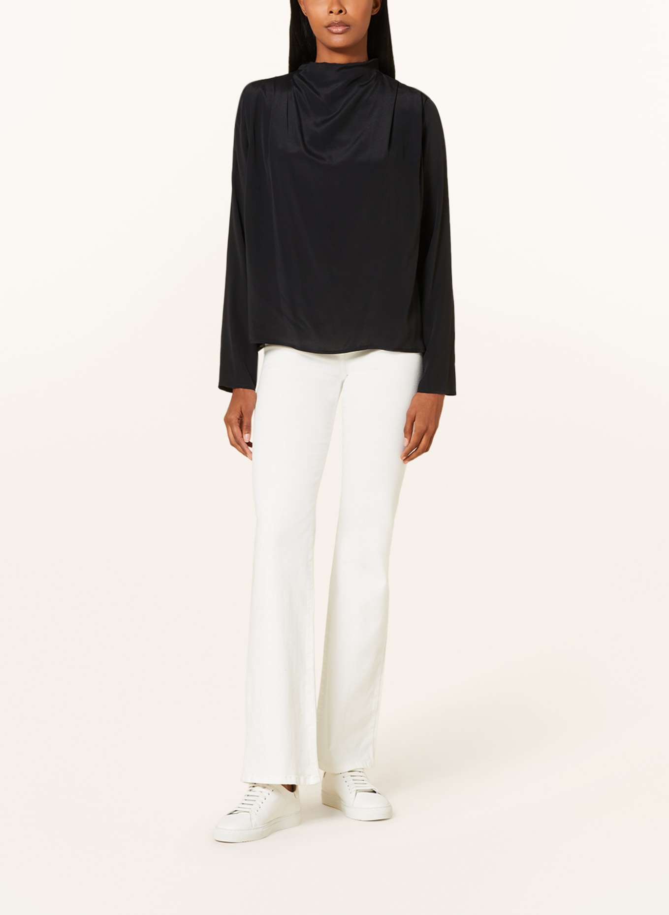 ottod'ame Shirt blouse with silk, Color: BLACK (Image 2)