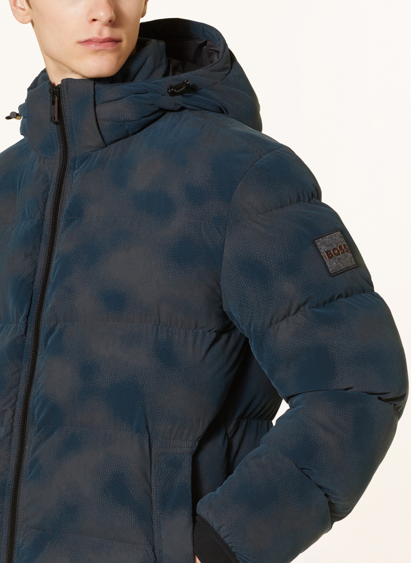 BOSS Quilted jacket OMETA, Color: TEAL (Image 5)