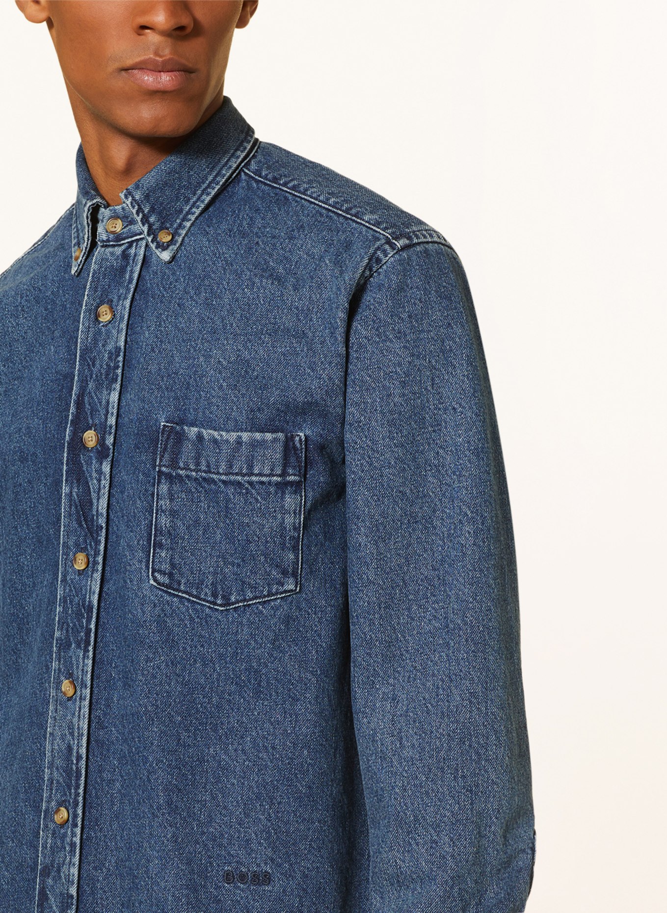 BOSS Koszula jeansowa LAMBEY comfort fit, Kolor: 460 OPEN BLUE (Obrazek 4)