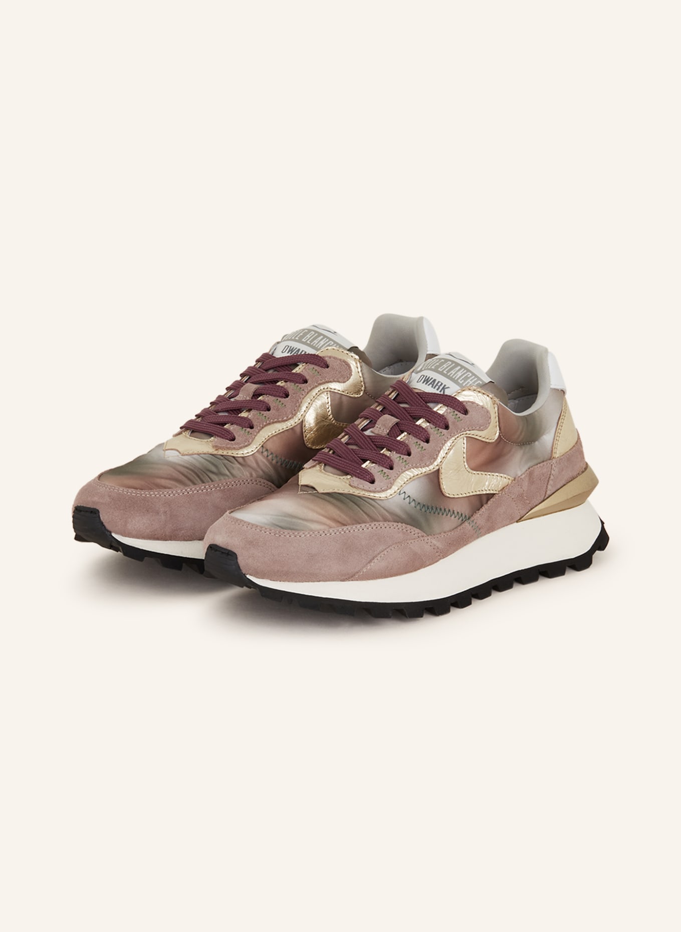 VOILE BLANCHE Sneakers QWARK, Color: DUSKY PINK/ GREEN (Image 1)