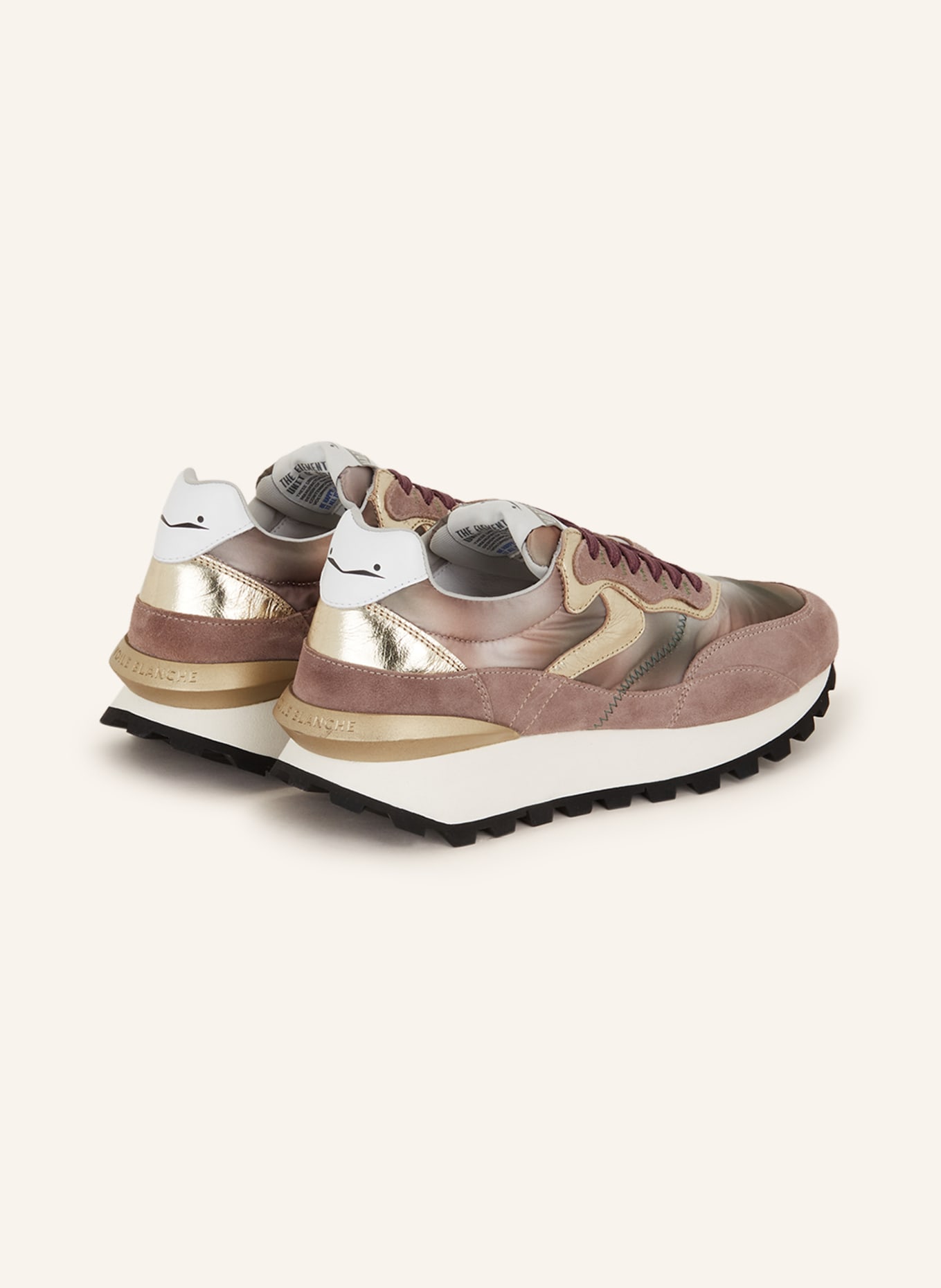 VOILE BLANCHE Sneakers QWARK, Color: DUSKY PINK/ GREEN (Image 2)