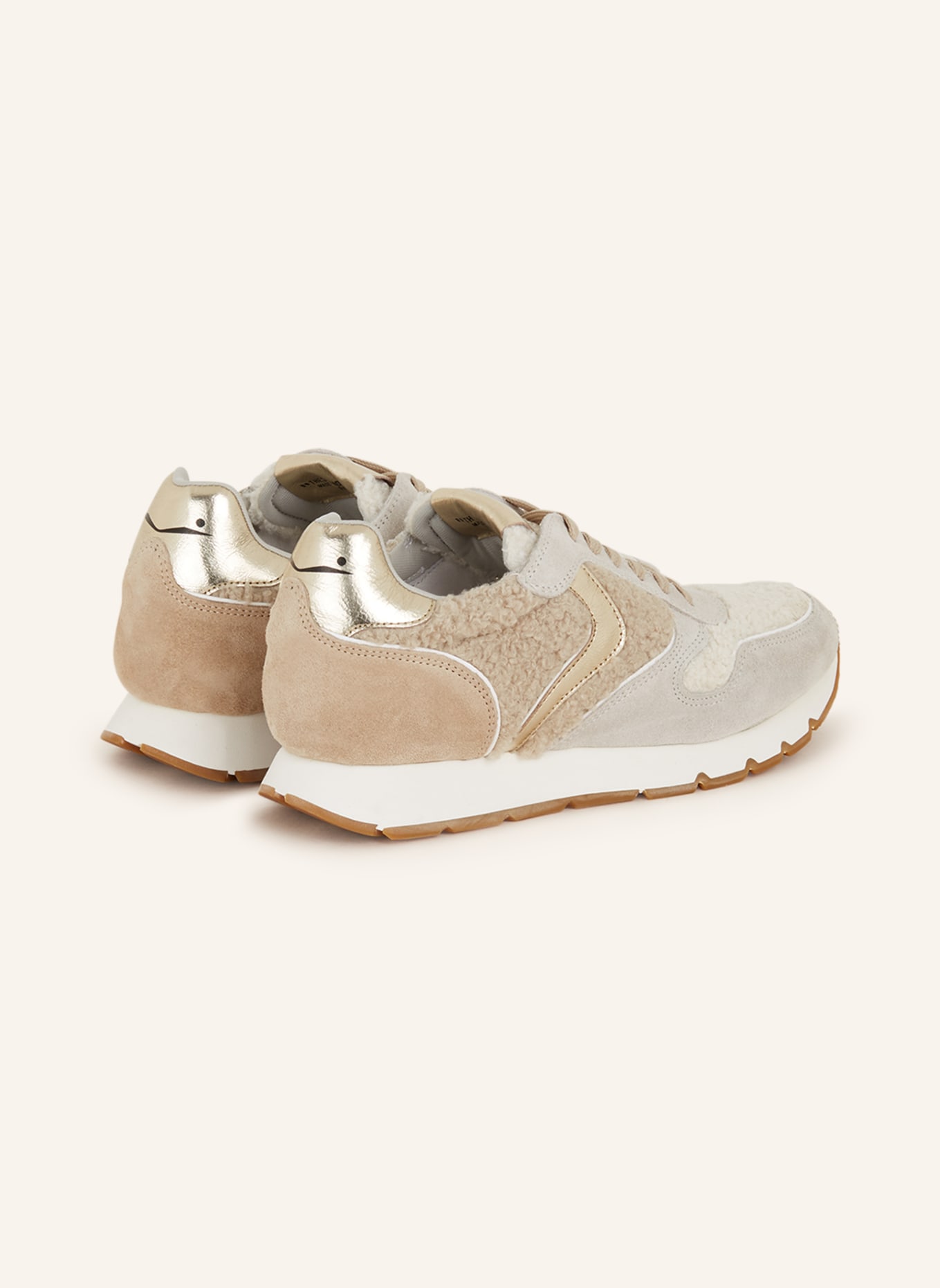 VOILE BLANCHE Sneakers JULIA with teddy, Color: LIGHT GRAY/ BEIGE (Image 2)