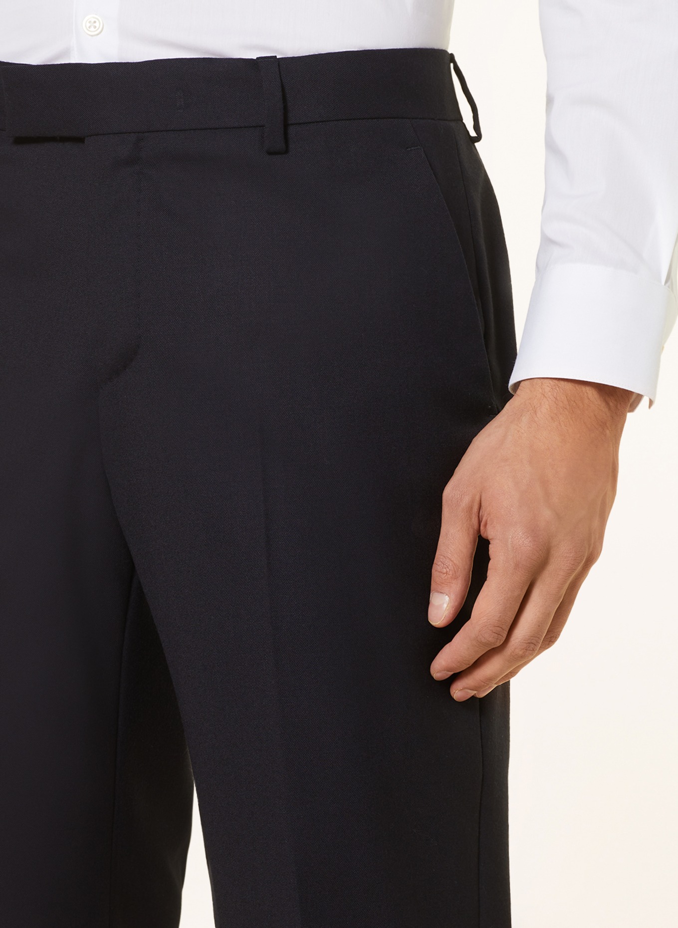 LARDINI Spodnie garniturowe extra slim fit, Kolor: 850 NAVY (Obrazek 6)