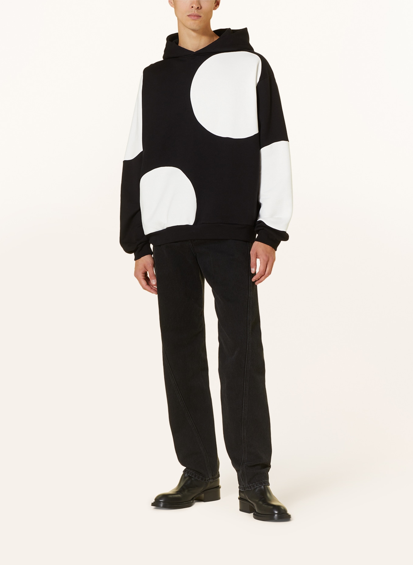 MARNI Oversized hoodie, Color: BLACK/ WHITE (Image 2)