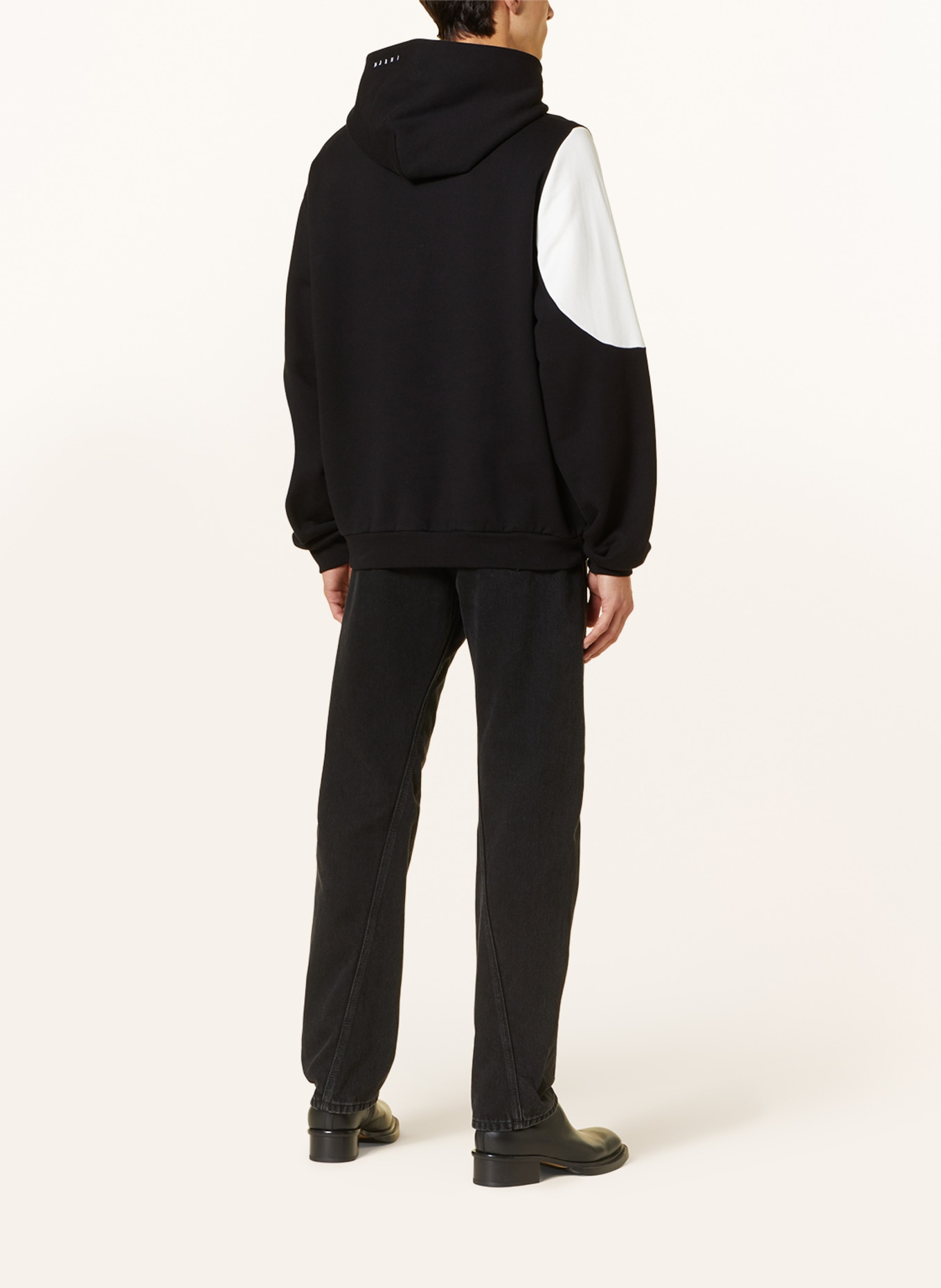 MARNI Oversized hoodie, Color: BLACK/ WHITE (Image 3)