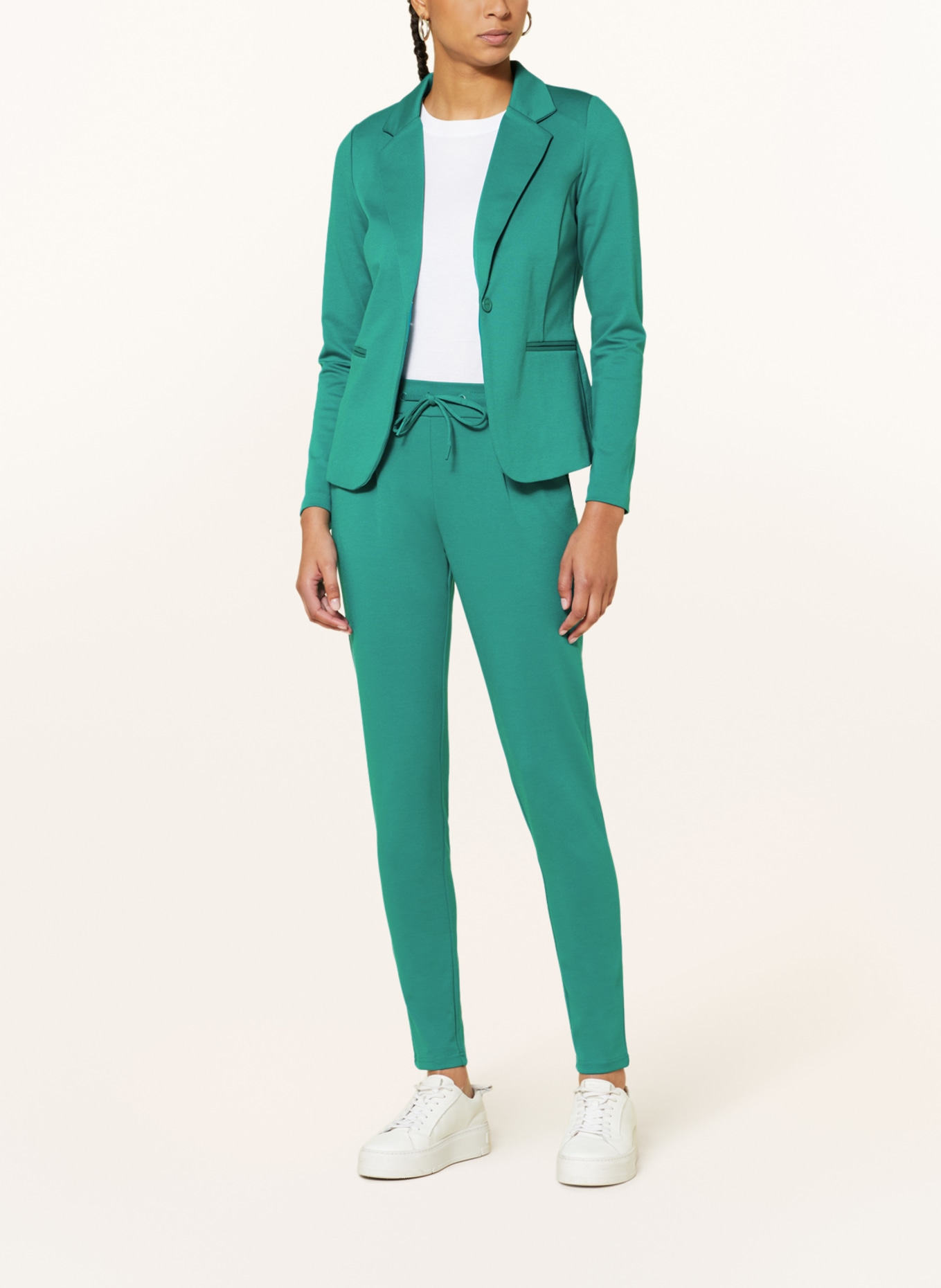 ICHI Spodnie dżersejowe IHKATE w stylu dresowym, Kolor: ZIELONY (Obrazek 2)