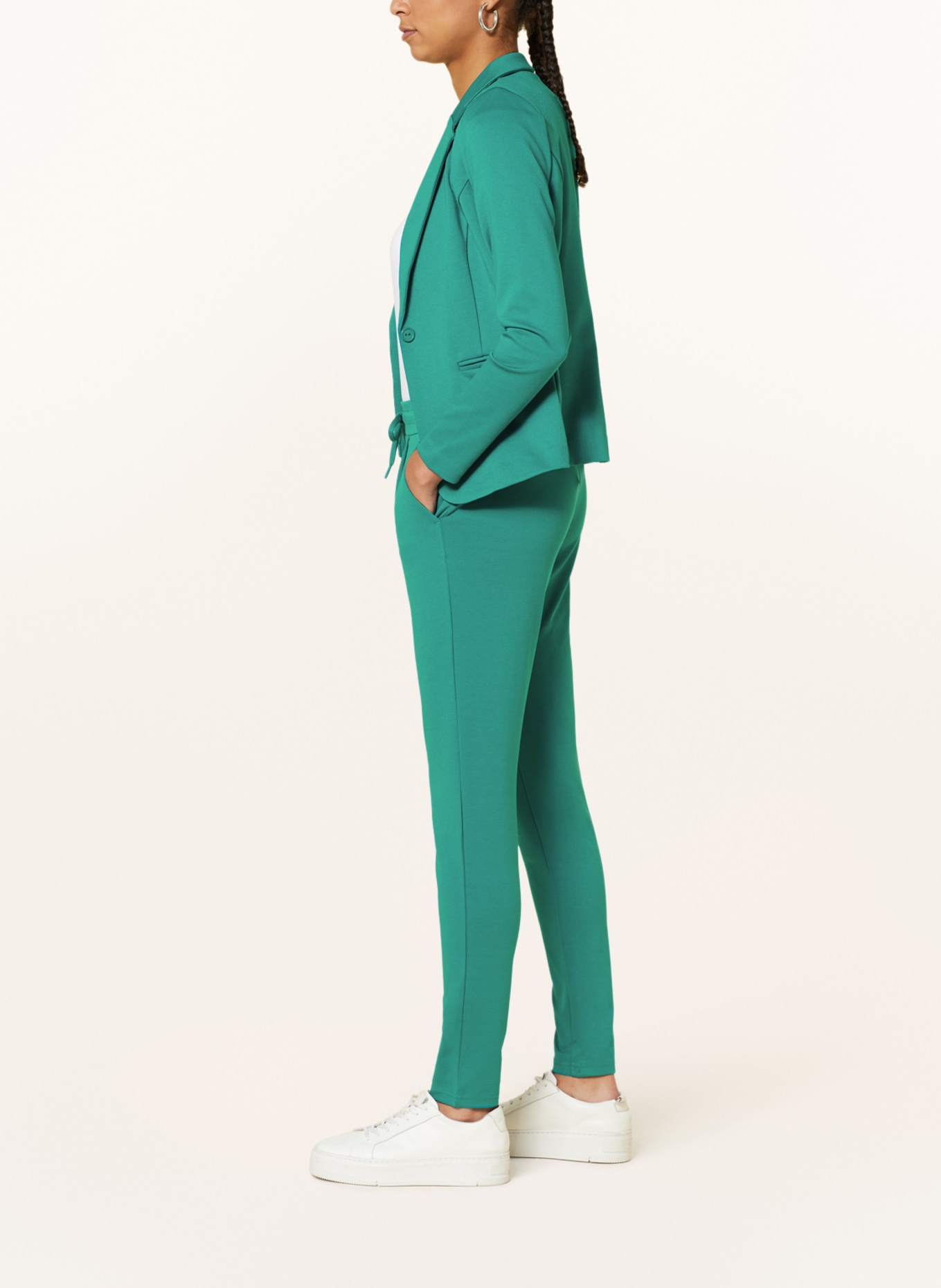 ICHI Spodnie dżersejowe IHKATE w stylu dresowym, Kolor: ZIELONY (Obrazek 4)