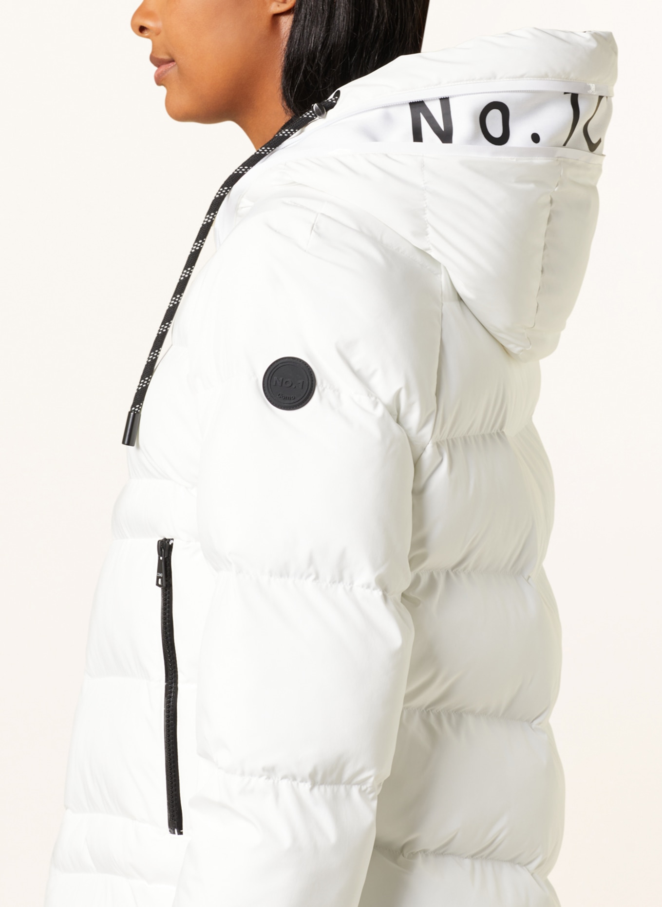 No.1 Como Quilted jacket PIA, Color: WHITE (Image 5)