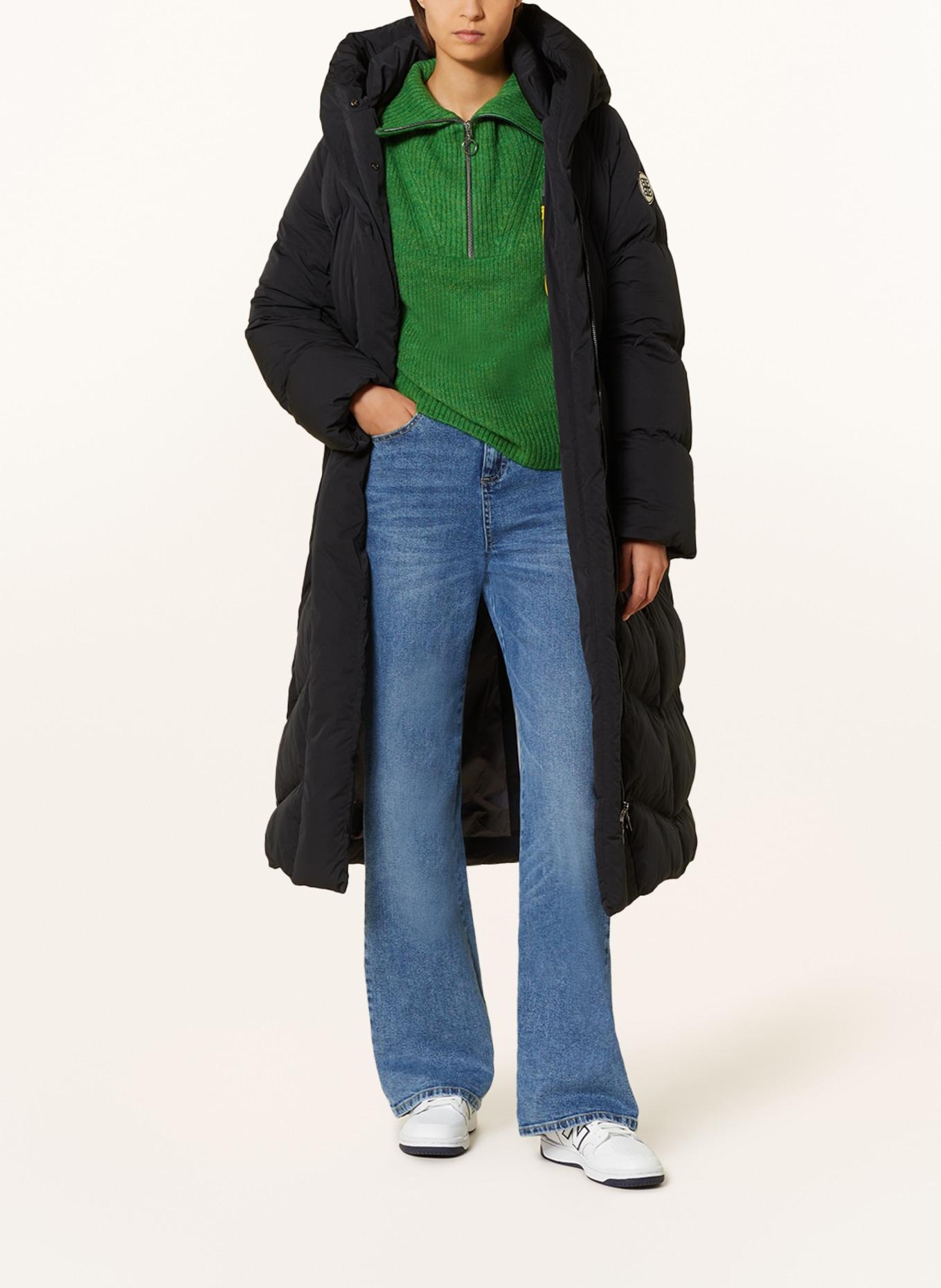 BLONDE No.8 Quilted coat BOCA, Color: BLACK (Image 2)