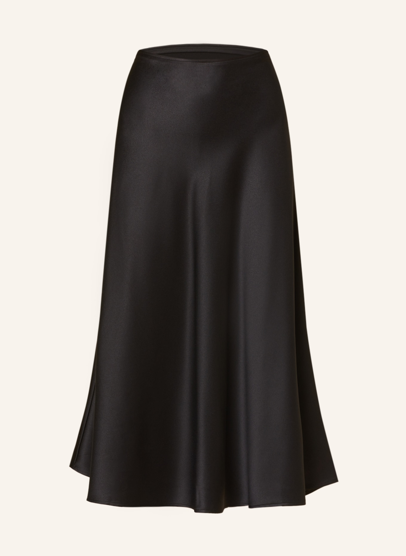 Juvia Satin skirt FLEUR, Color: BLACK (Image 1)