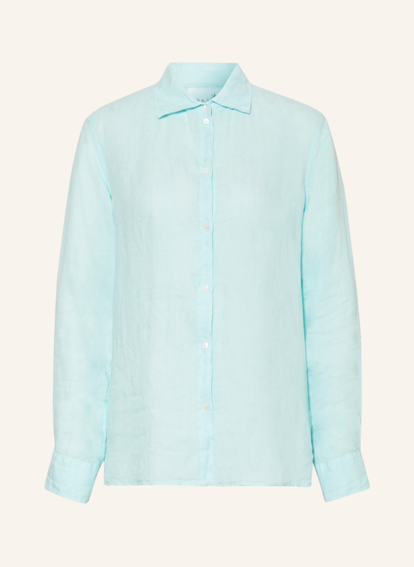 Juvia Shirt blouse GINGER made of linen, Color: TURQUOISE (Image 1)