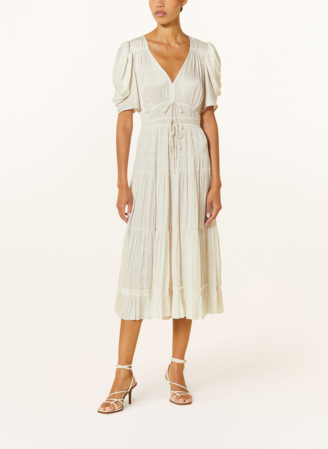 ULLA JOHNSON Satin dress DARIA, Color: ECRU (Image 2)