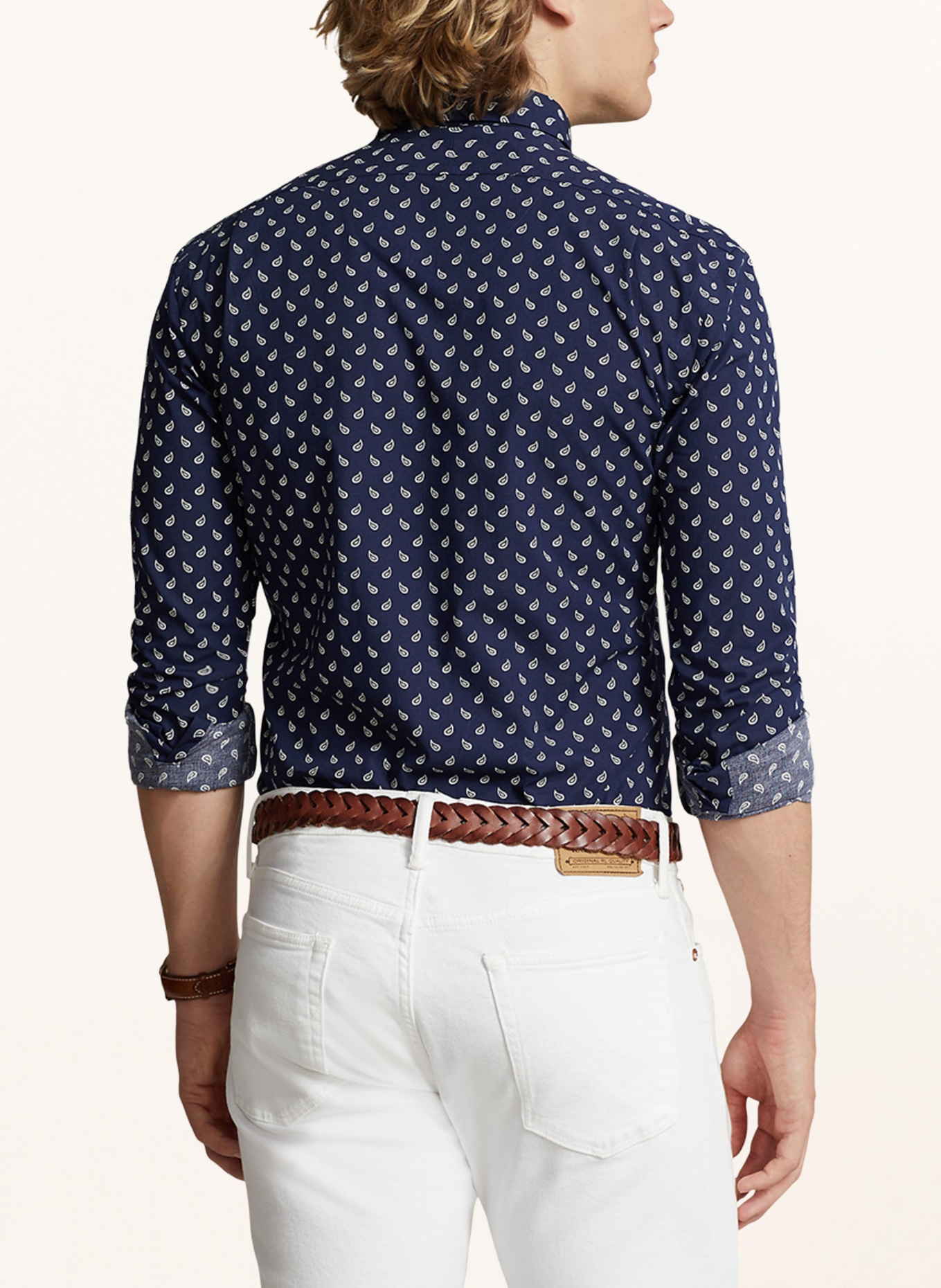 POLO RALPH LAUREN Shirt slim fit, Color: DARK BLUE/ WHITE (Image 3)