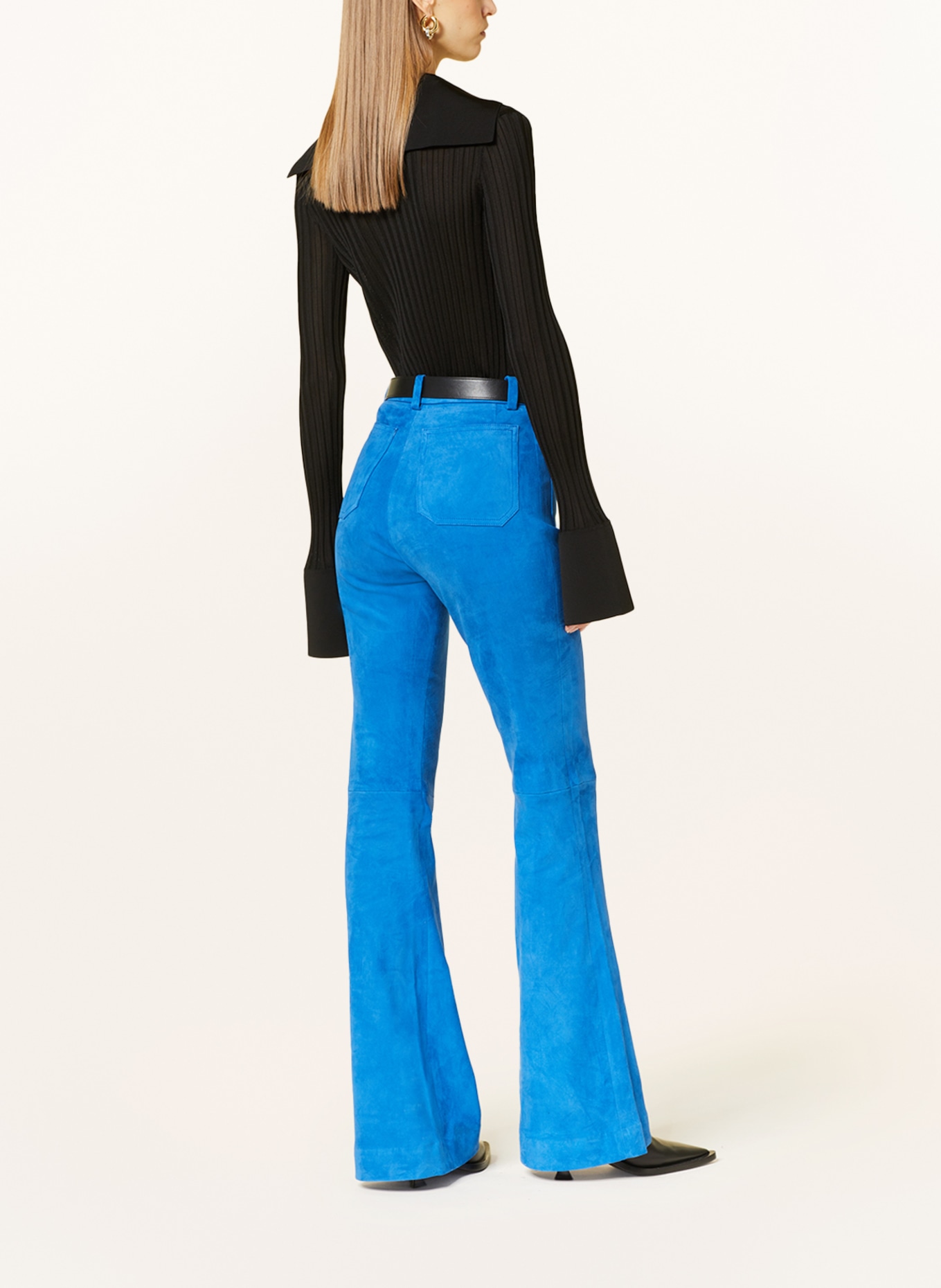 STOULS Leather trousers LAURENT, Color: BLUE (Image 3)