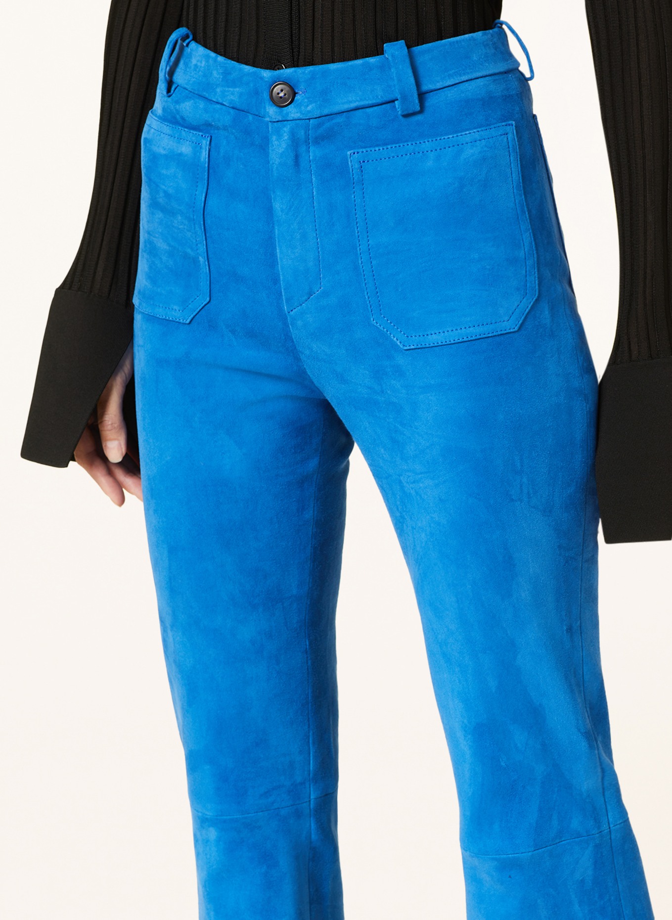 STOULS Leather trousers LAURENT, Color: BLUE (Image 5)