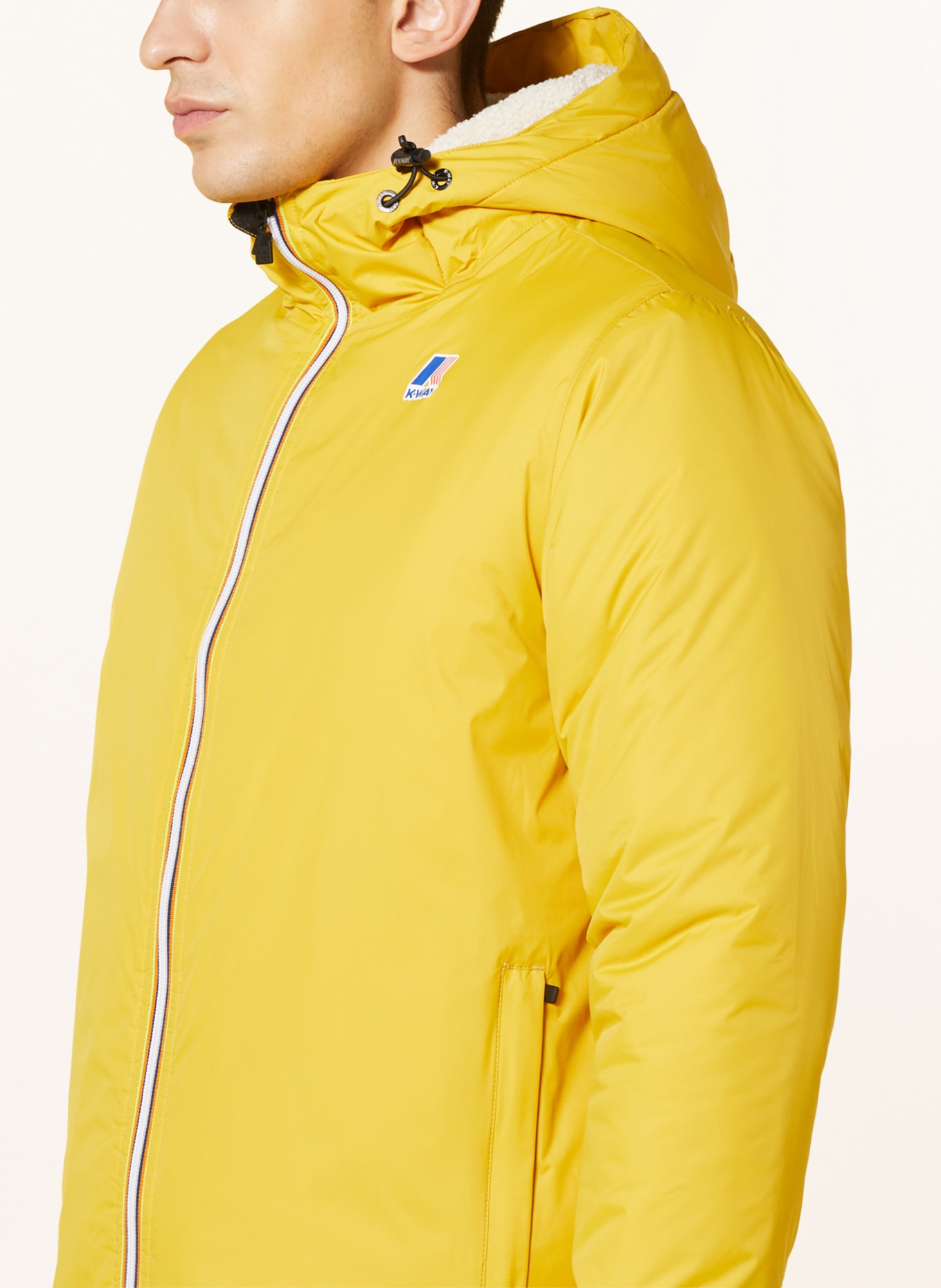 Yellow k way jacket discount