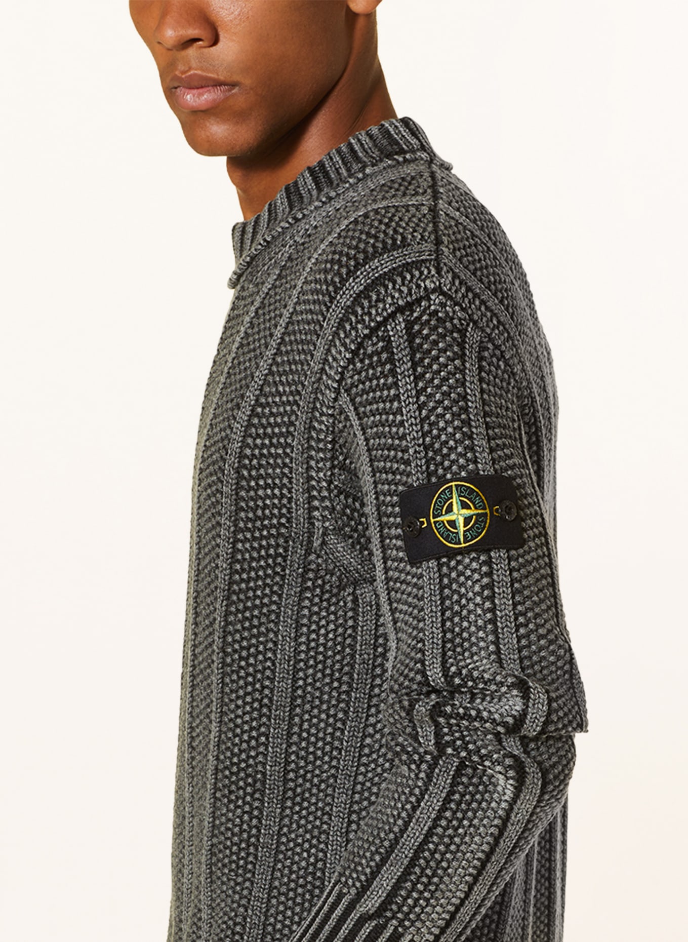 STONE ISLAND Sweater, Color: BLACK/ DARK GREEN (Image 4)