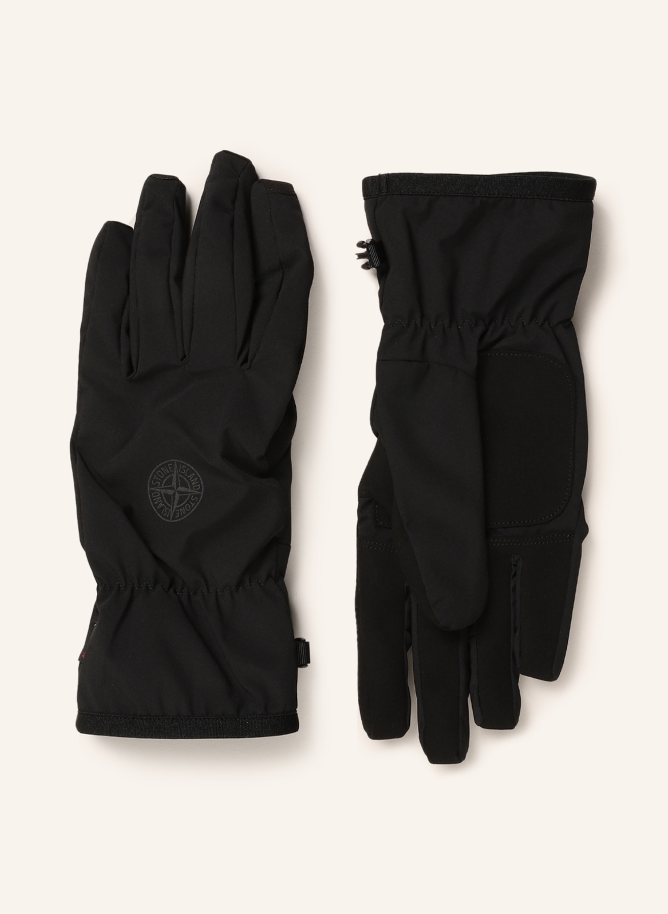 STONE ISLAND Softshell gloves, Color: BLACK (Image 1)