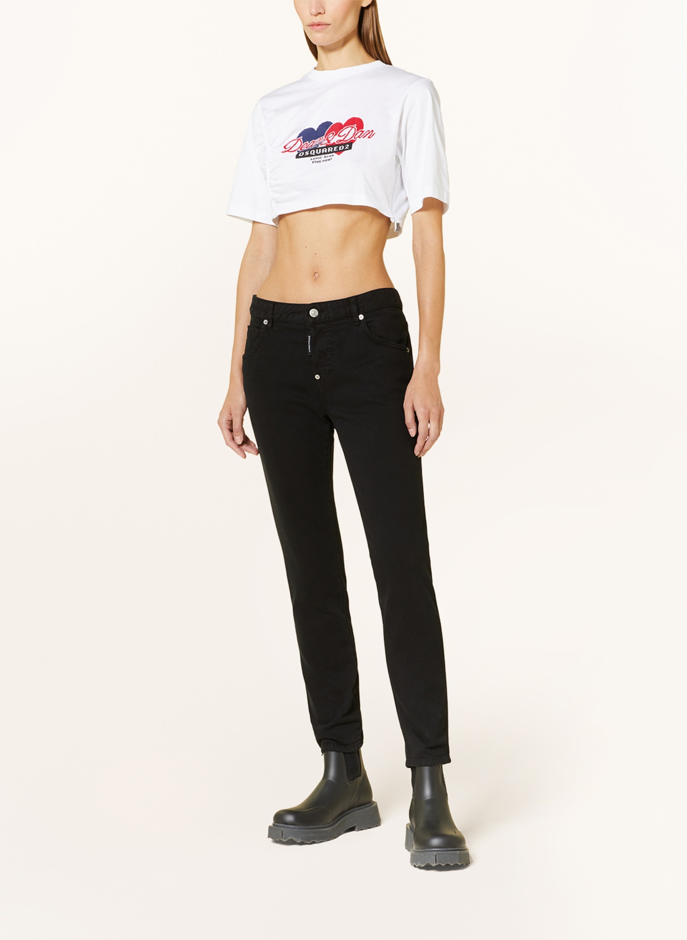DSQUARED2 Cropped-Shirt, Farbe: WEISS (Bild 2)