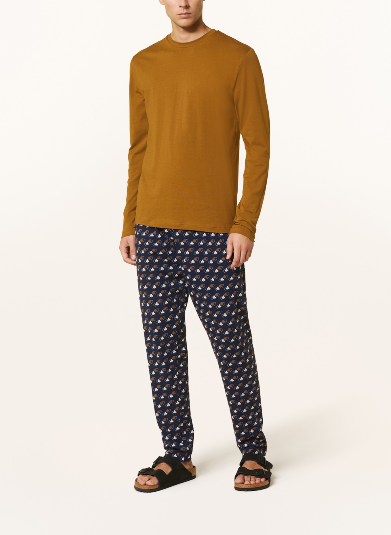 mey Pajama pants SYMBOLS series, Color: BLUE/ WHITE (Image 2)