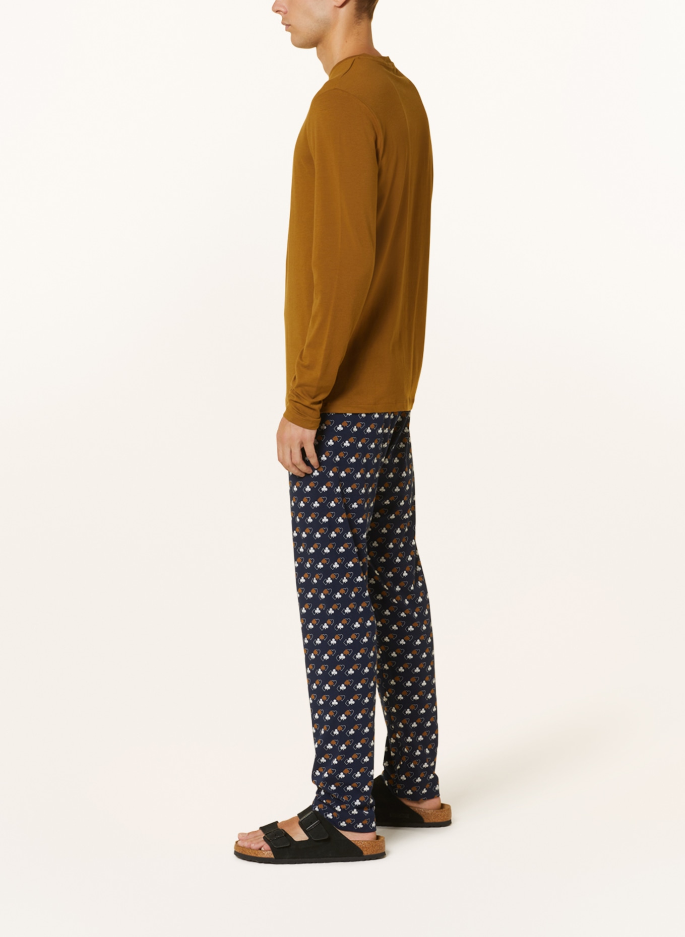 mey Pajama pants SYMBOLS series, Color: BLUE/ WHITE (Image 4)