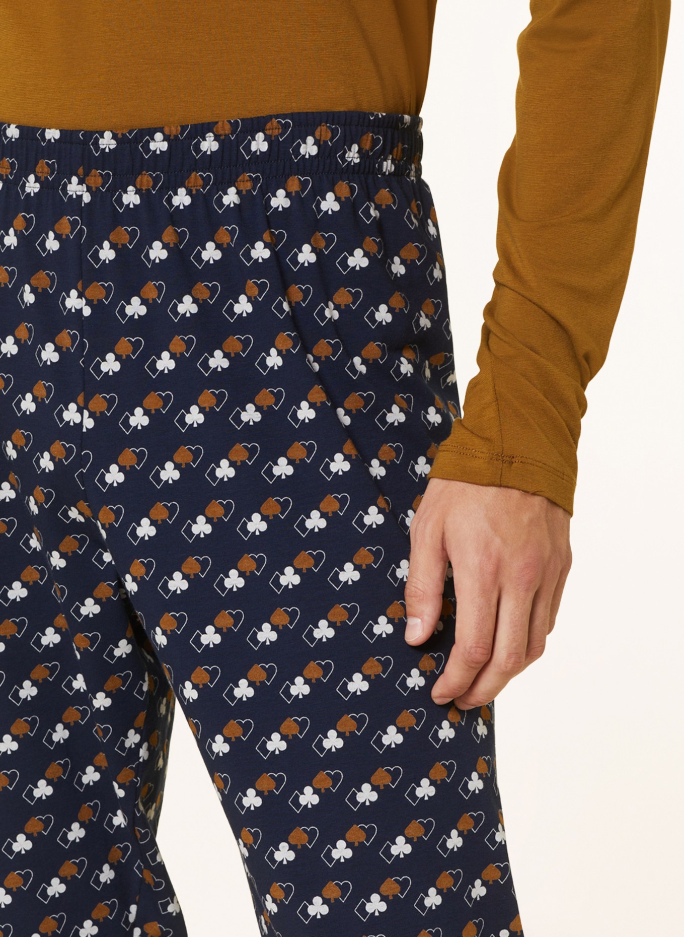 mey Spodnie od piżamy z kolekcji SYMBOLS, Kolor: NIEBIESKI/ BIAŁY (Obrazek 5)